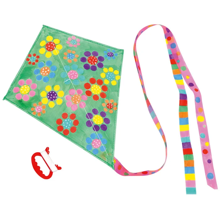 Kite, Drachen, Flugspielzeug, Blumenmuster, Grünes Tuch