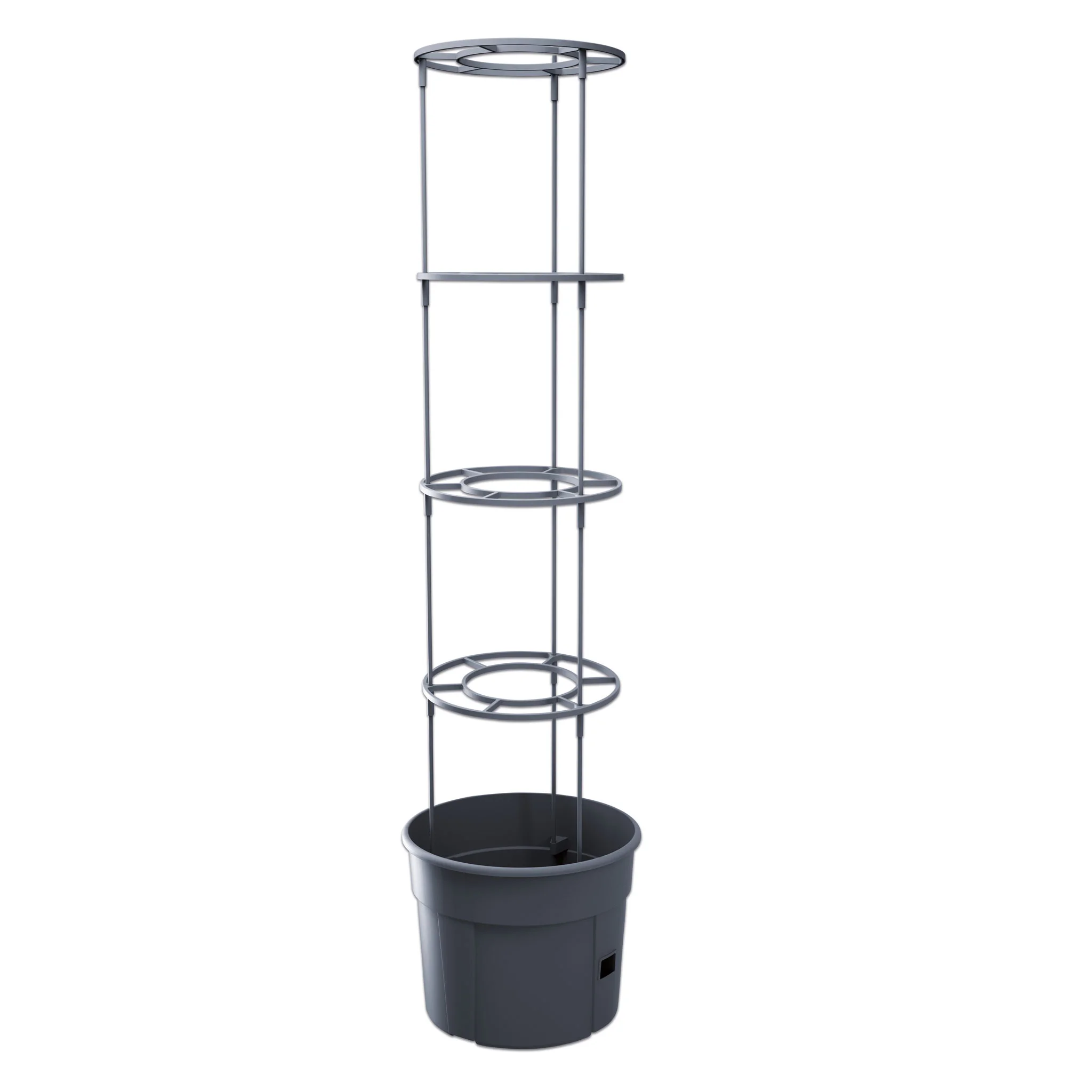 Pflanzenturm, Topfständer, Metallgestell, Blumentopfständer, Runder Topf