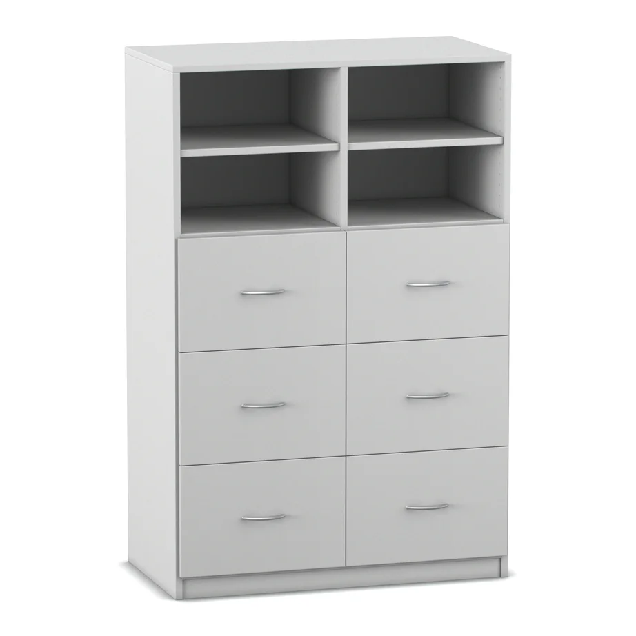 Schrank, Ablageregal, Schubladen, Kompaktregal, weiß