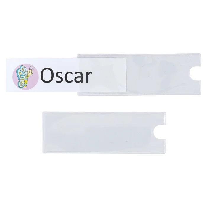 Namebadge, Name tag, ID label, Plastic tag, Clear label