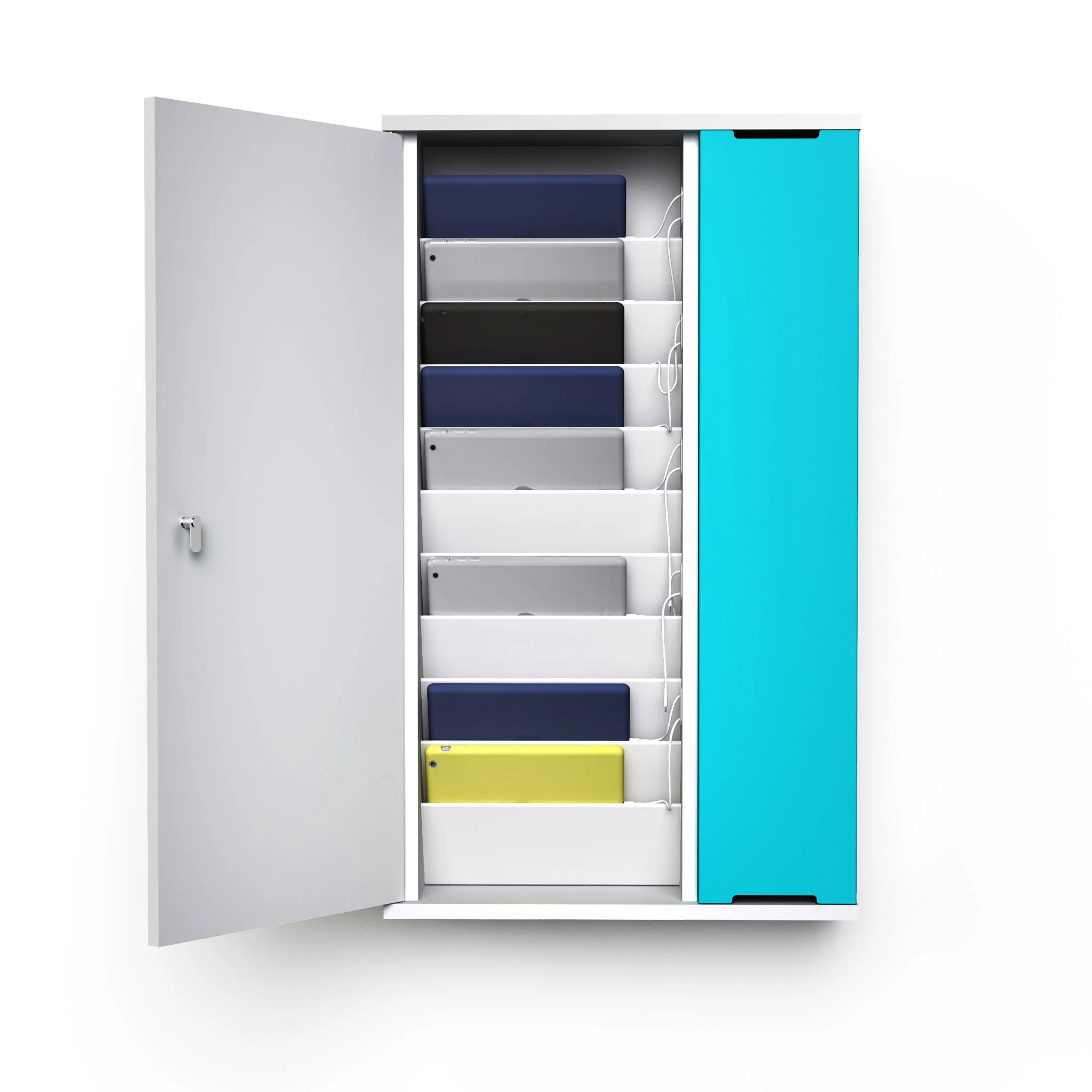 Schrank, Schuhregal, Türschrank, Stahl, Türgriff