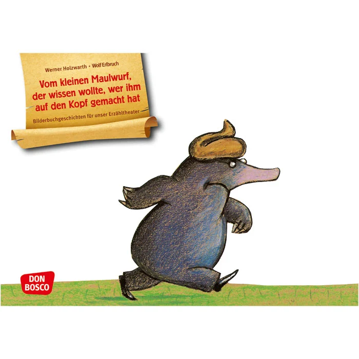 Kinderbuch, Mausfigur, Wurm-Geschichte, Illustration, Rollbanner