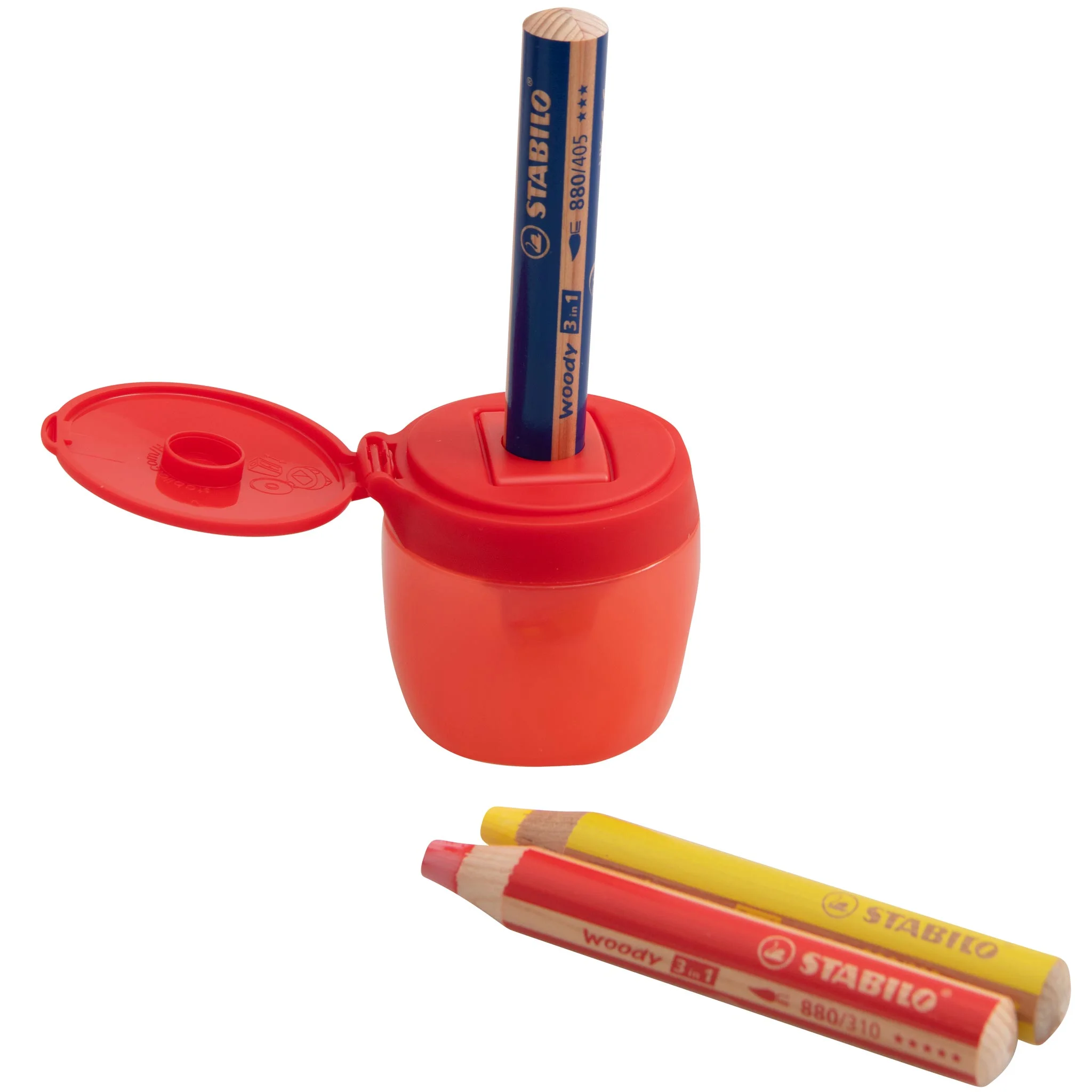 Bleistiftspitzer, Mini-Spitzer, Rot, Plastik, Stifte