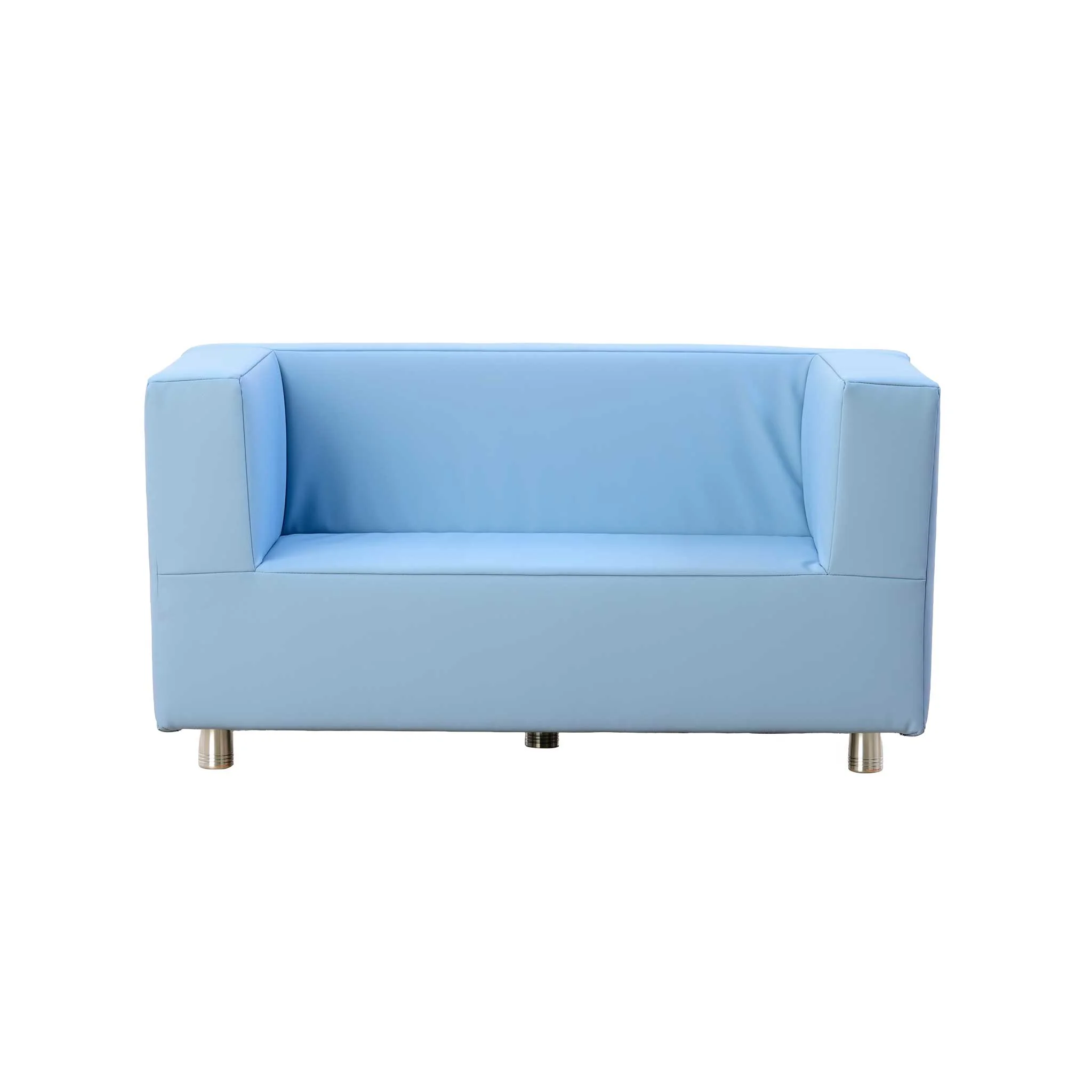 Sofa, Armlehnensofa, Blau, Bezug, Beine aus Metall