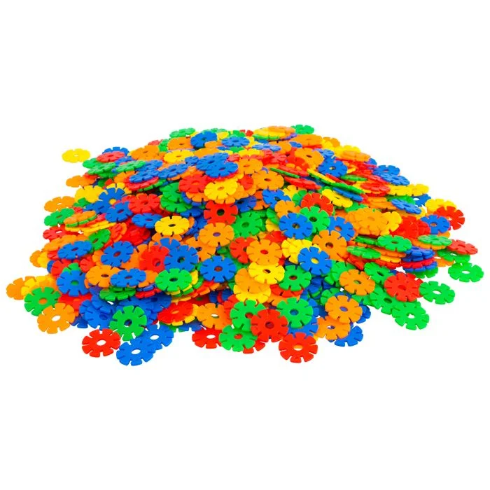 Kunststoffperlen, Blumenform, bunte Farben, Pflästerchen, Spielzeugkette