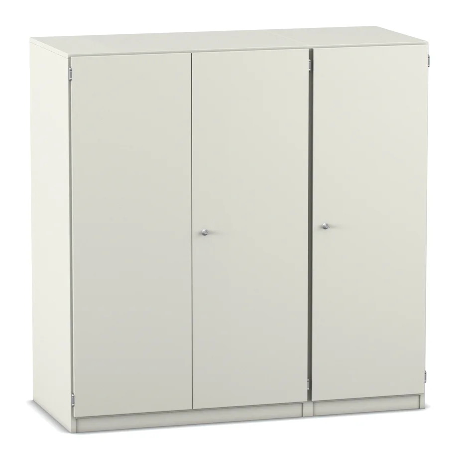 Schrank, Garderobenschrank, Dreifach-Schrank, Beige, Fronten