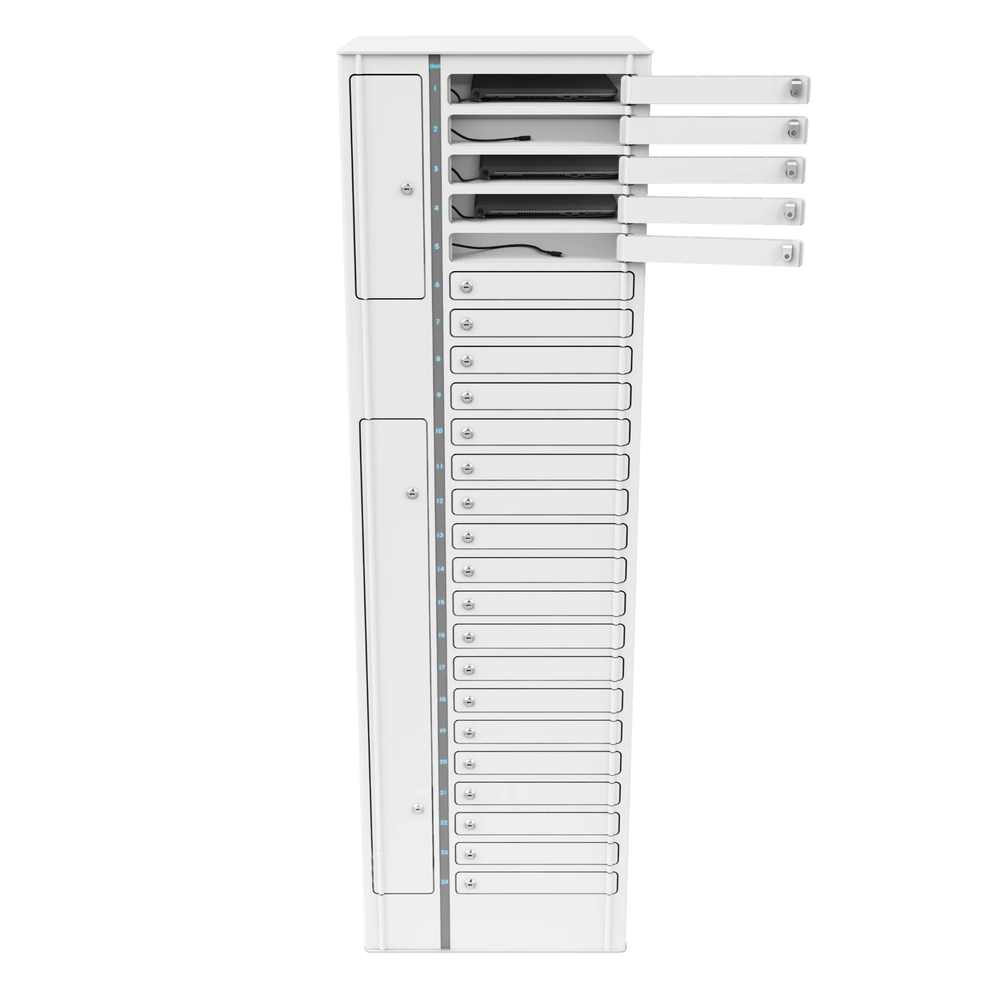 Servergehäuse, Rack-Einheit, 13U Rack, weißes Metall, Schubladen