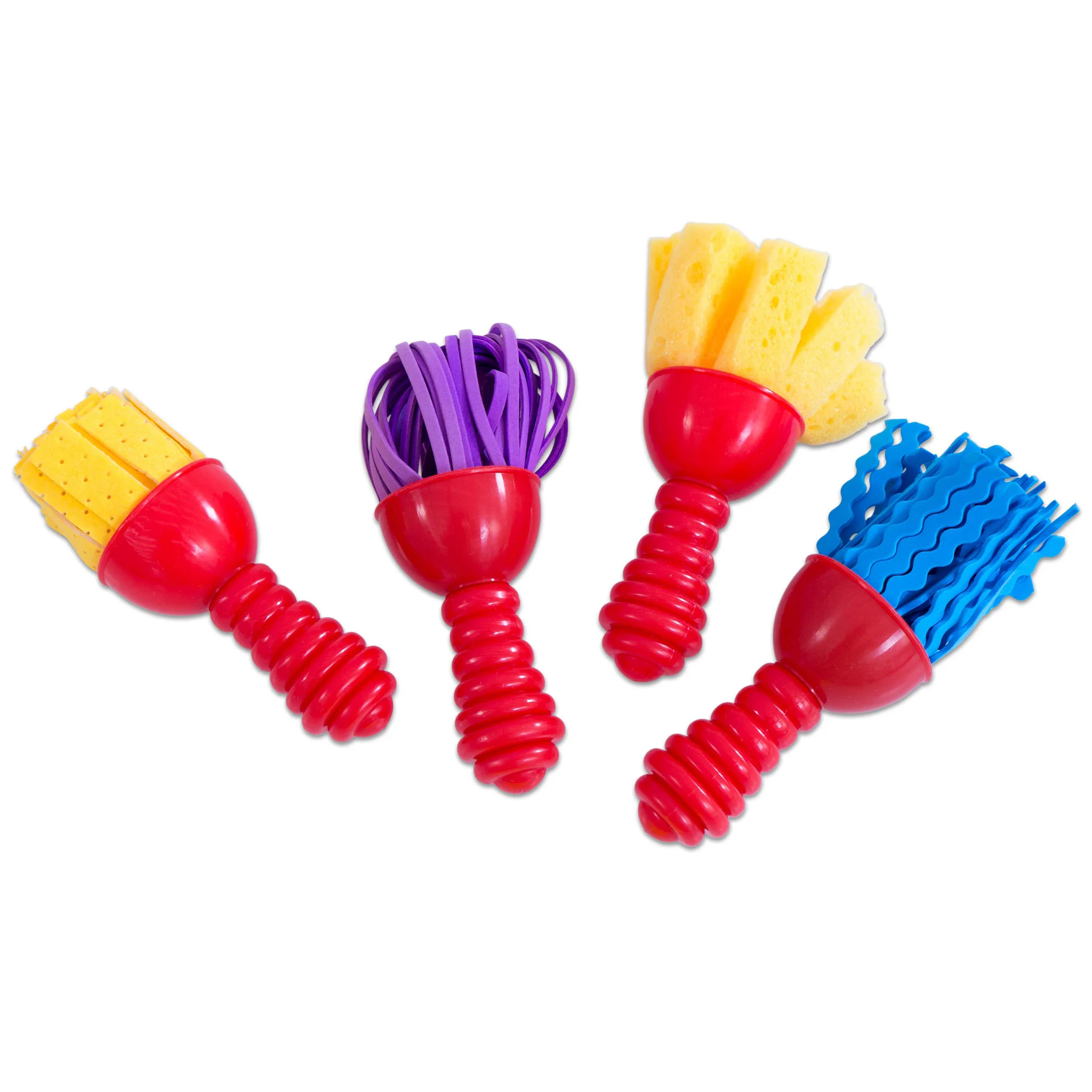 spielzeug-rasierer, reinigungsbürste, spülbürsten, schwamm, farbige bürsten