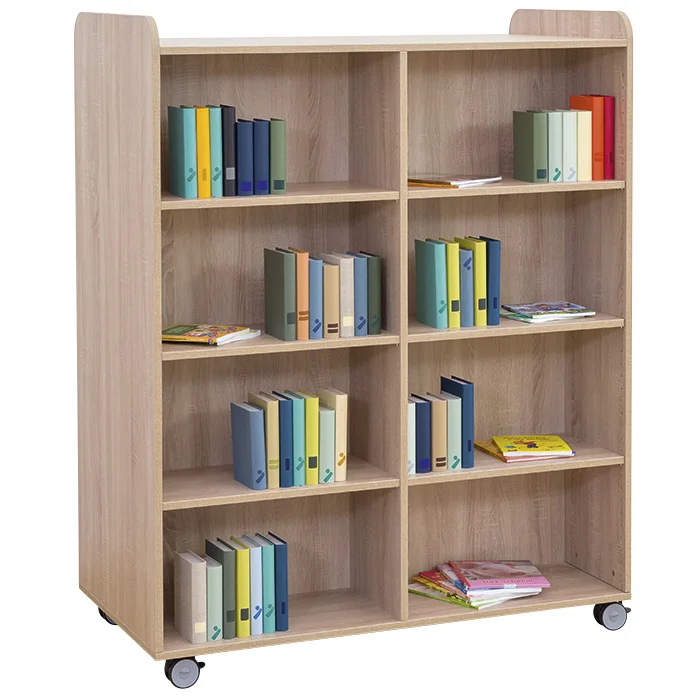 Regal, Bücherregal, Holzregal, Rollregal, Bücheraufbewahrung