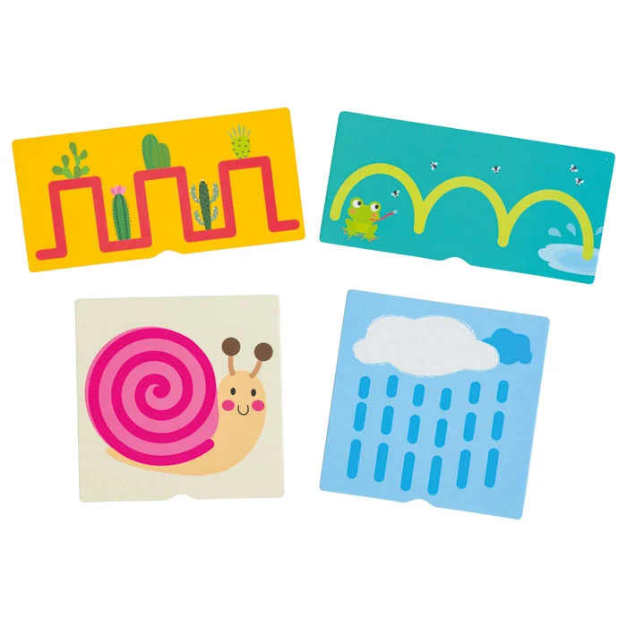 Karten, Puzzles, Motivkarten, Kinderfreundlich, Bunte Motive