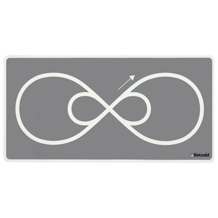 Unendlichkeitszeichen, Infinity-Symbol, Grau, Tafelbild, Betzold