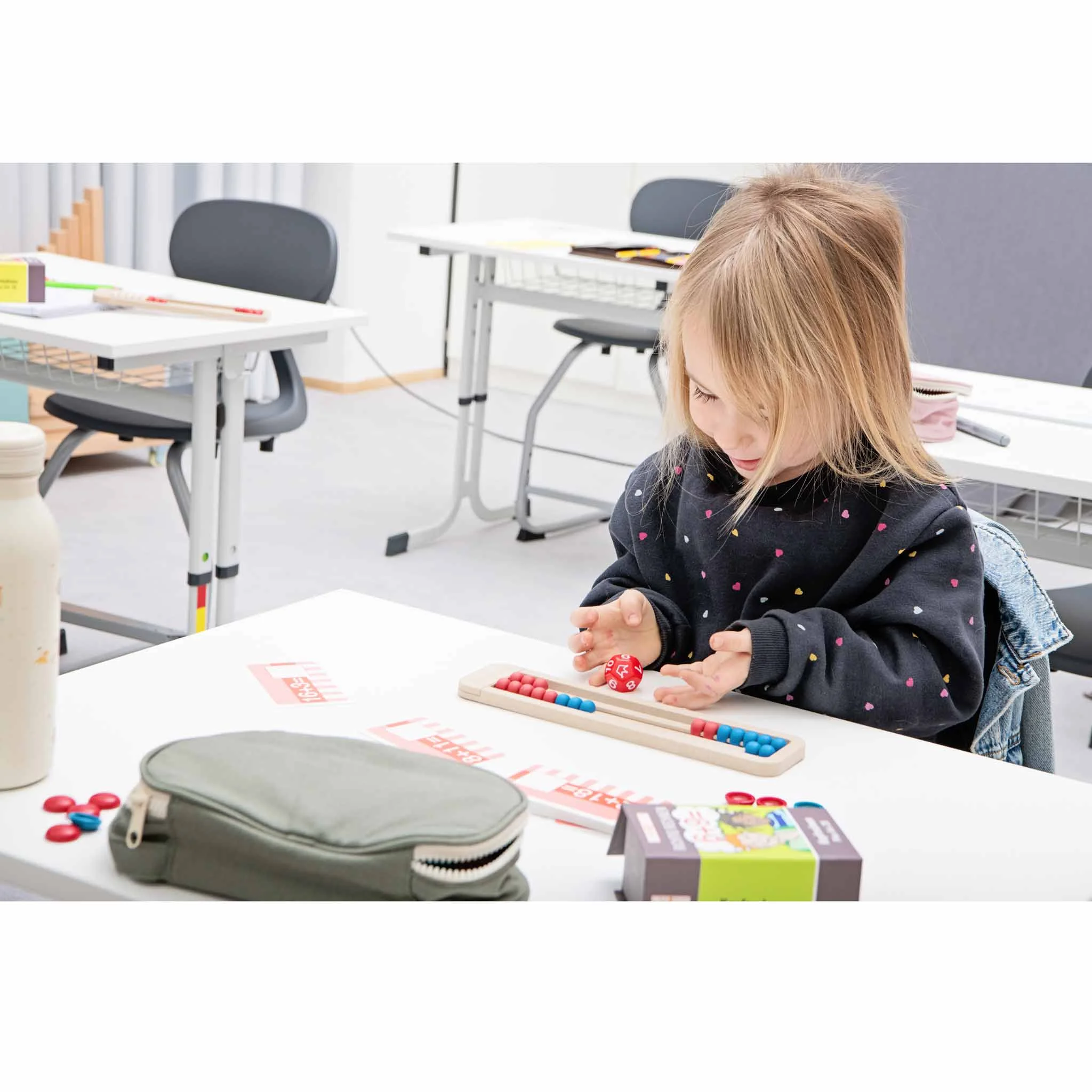 Kinder-Übungsset, Zählwürfel, Buntes Rechenbrett, Lernspielzeug, Schulmaterial