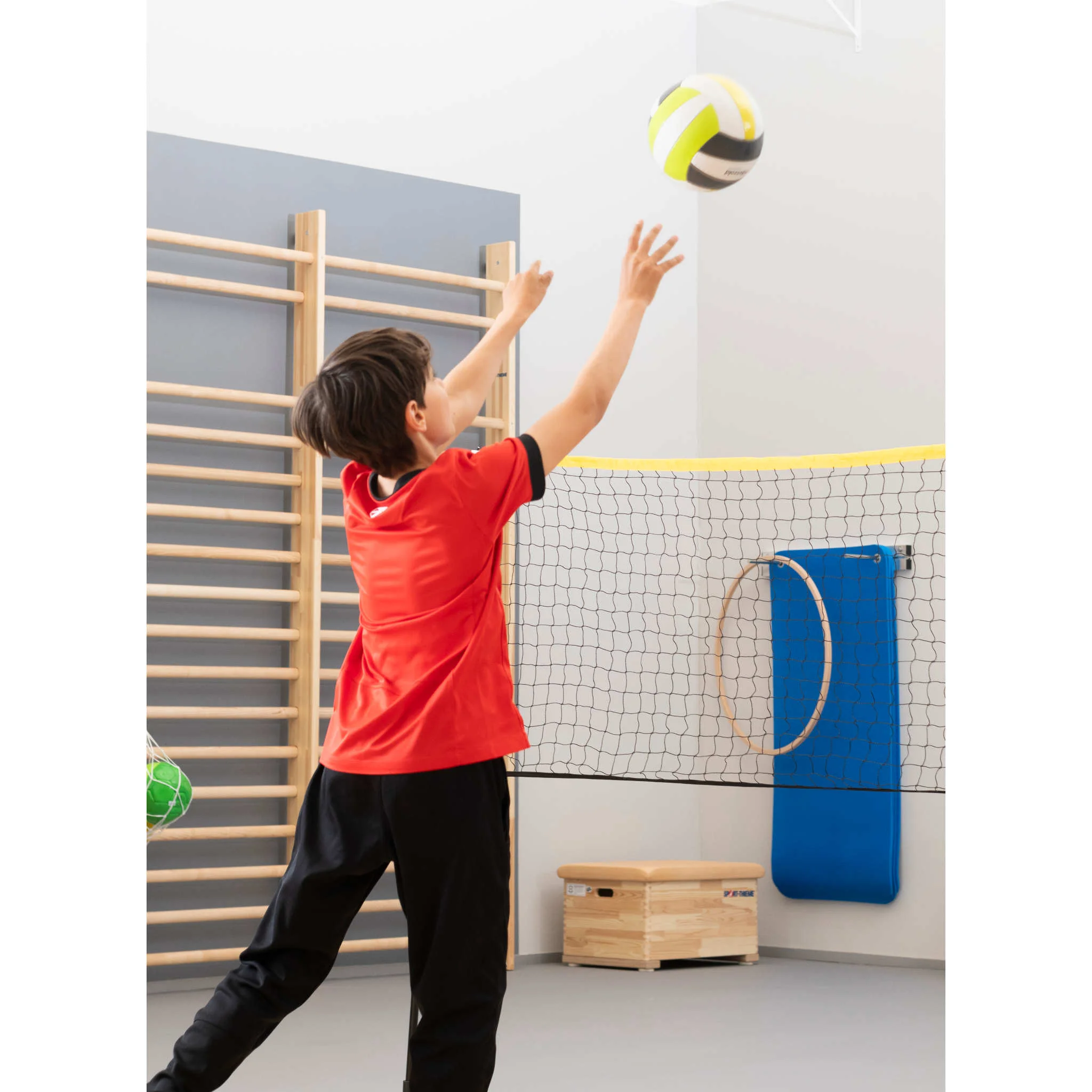 Volleyball, Volleyballnetz, Sporthalle, Kinderfitness, Turnger�26t