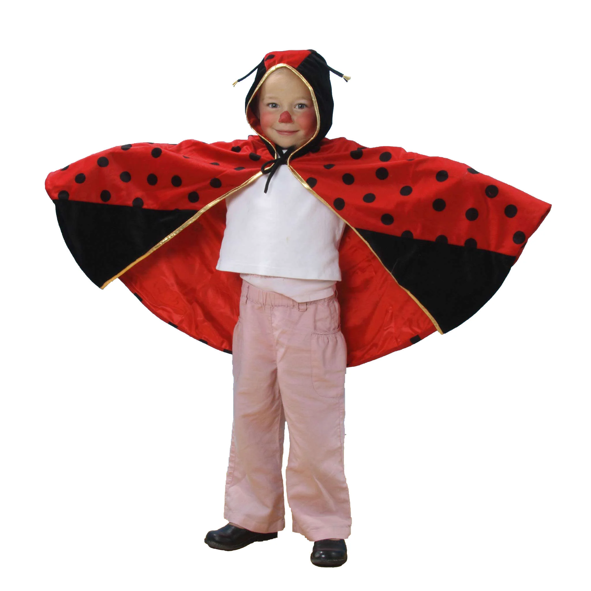 Kostüm, Marienkäfer, Kinderkostüm, Cape, Rot-Schwarz