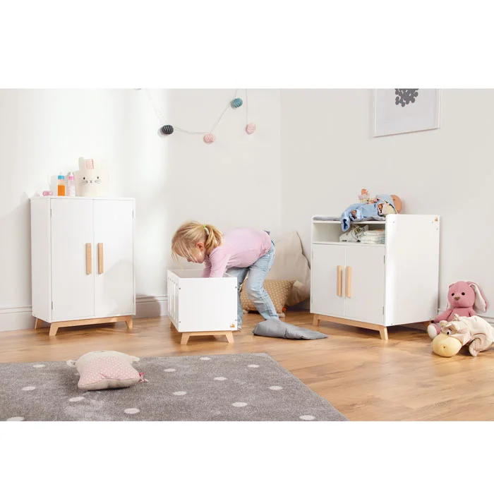 Kinderzimmer, Möbelset, Kreativbox, Hell, Holzbeinfüße