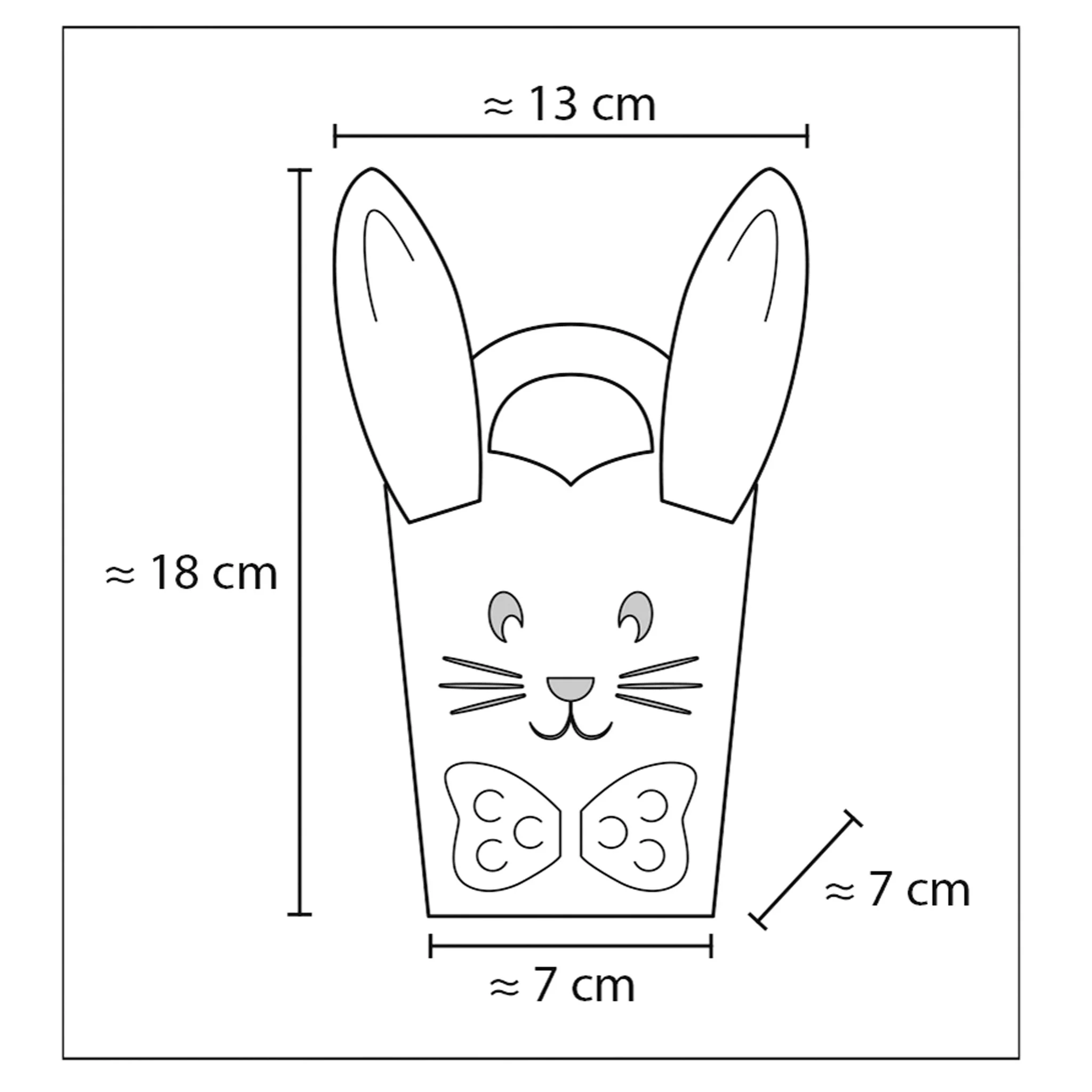 Osterhase, Geschenkbeutel, Häschen-Design, Bow-Tie, Papierverpackung