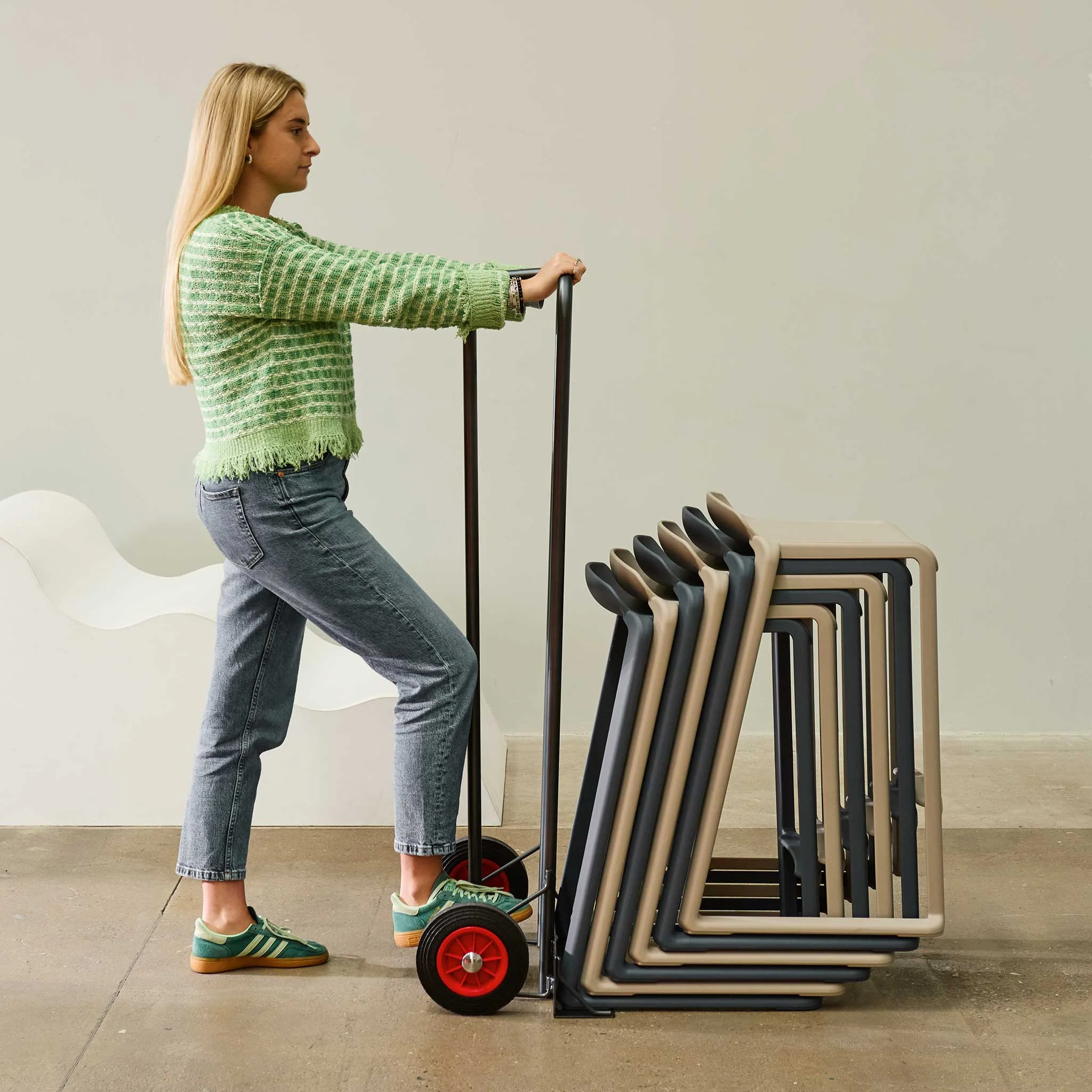 Roller, KofferraCarry, Klappstuhl, Stapelbare Stühle, Transportroller