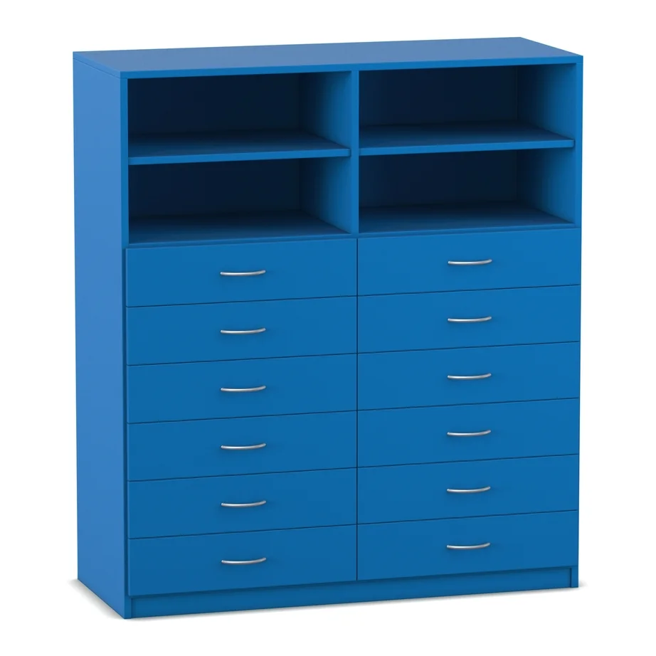 Kleiderschrank, Schubladeneinheit, blauer Schrank, Aufbewahrungsschrank, Möbel
