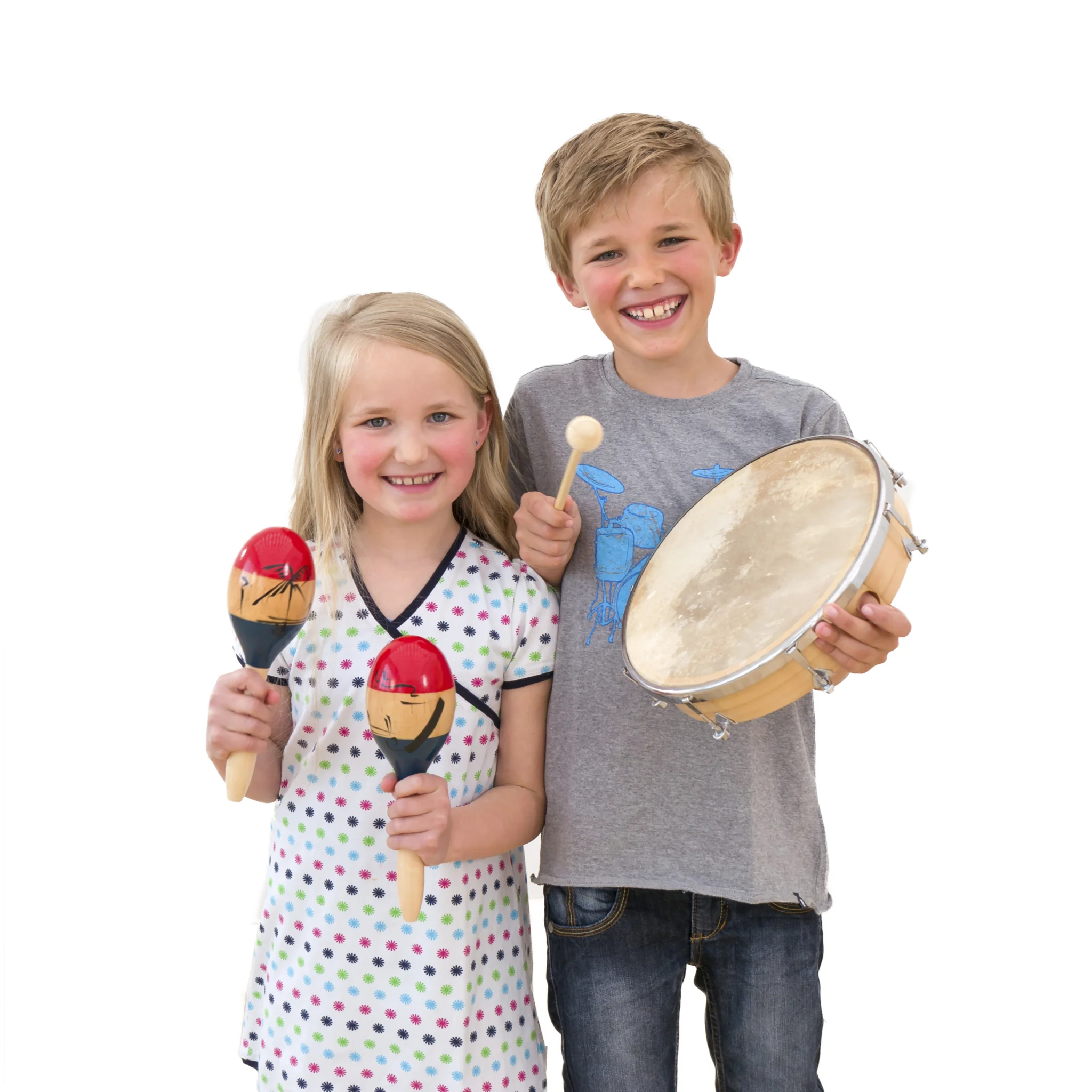 Kinder-musik, Trommel, Maracas, Schwarz-rot/holz, Percussion-Set