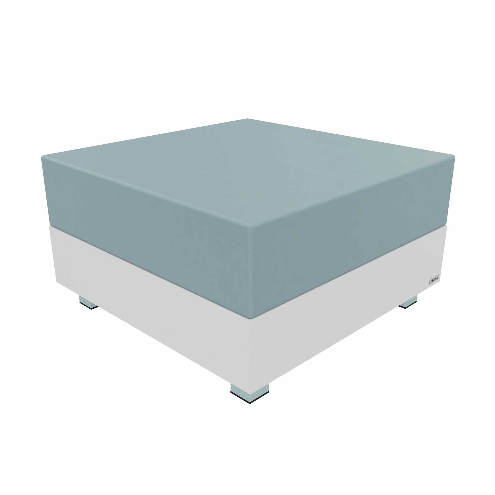 Box mattress, Bed base, Platform, Latte blue, Low height
