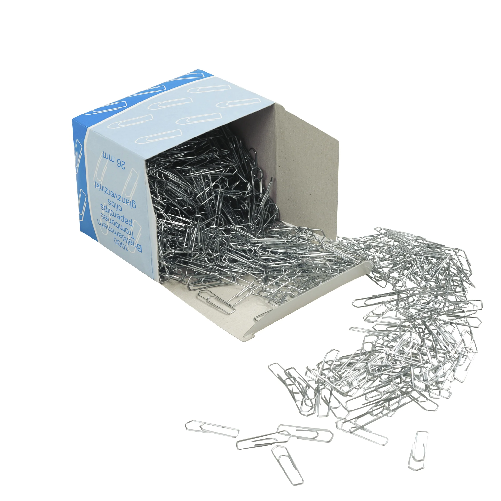 Büroklammern, Klammern, Metallklammern, Bürobedarf, Spulenbox