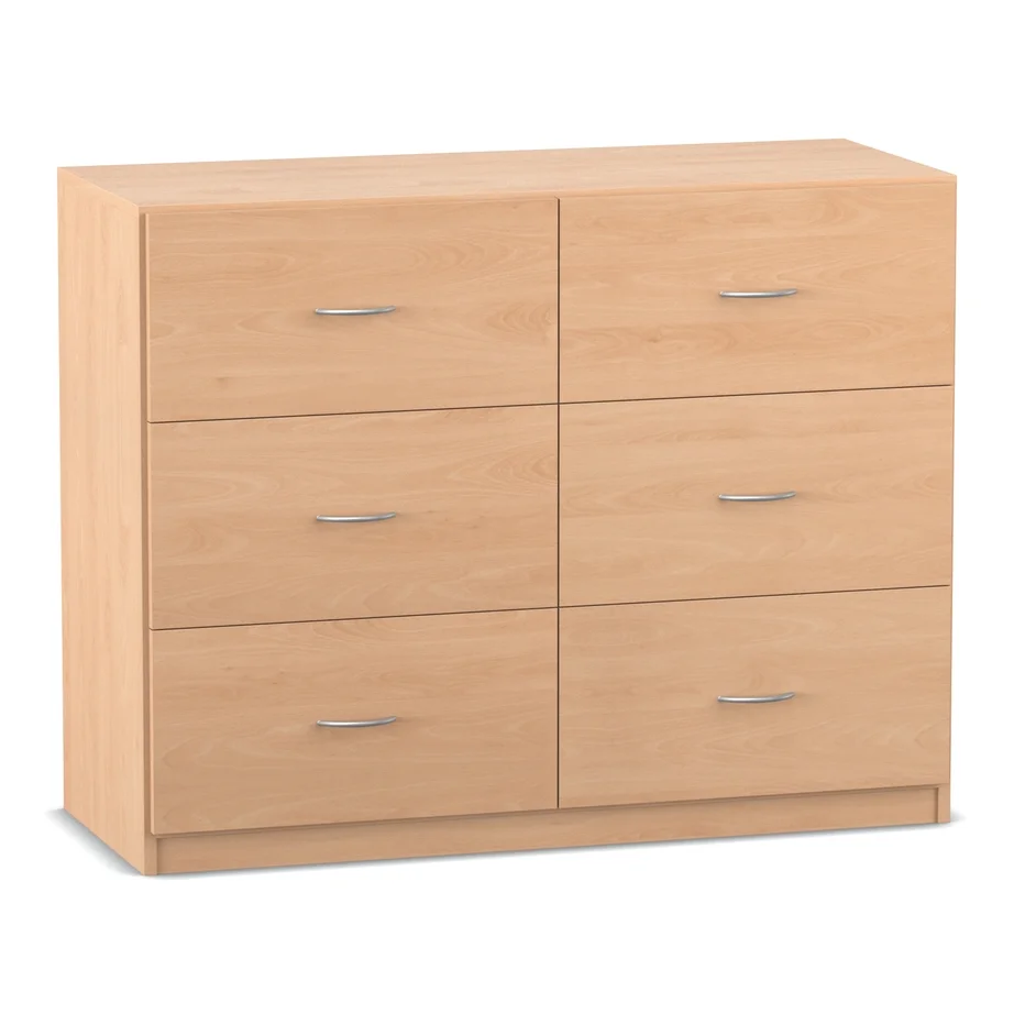 6er Schubladenschrank mit Sockel, 99,1 x 126,4 cm, 40 cm