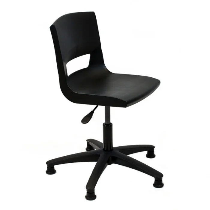 stuhl, bürostuhl, schwarz, rollenstuhl, verstellbar