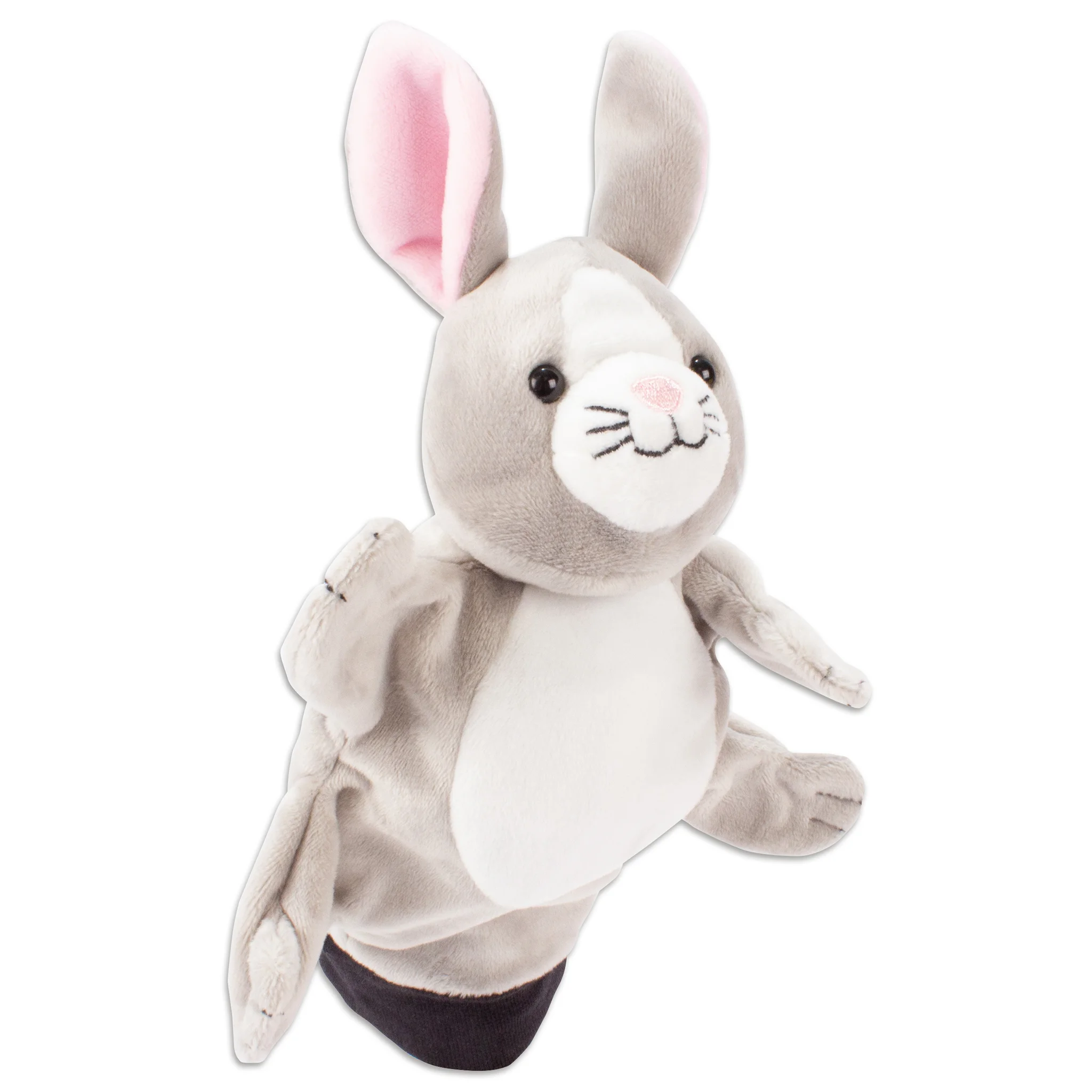 Plüschhase, Hase, Kuscheltier, grau, Ohrengestaltung