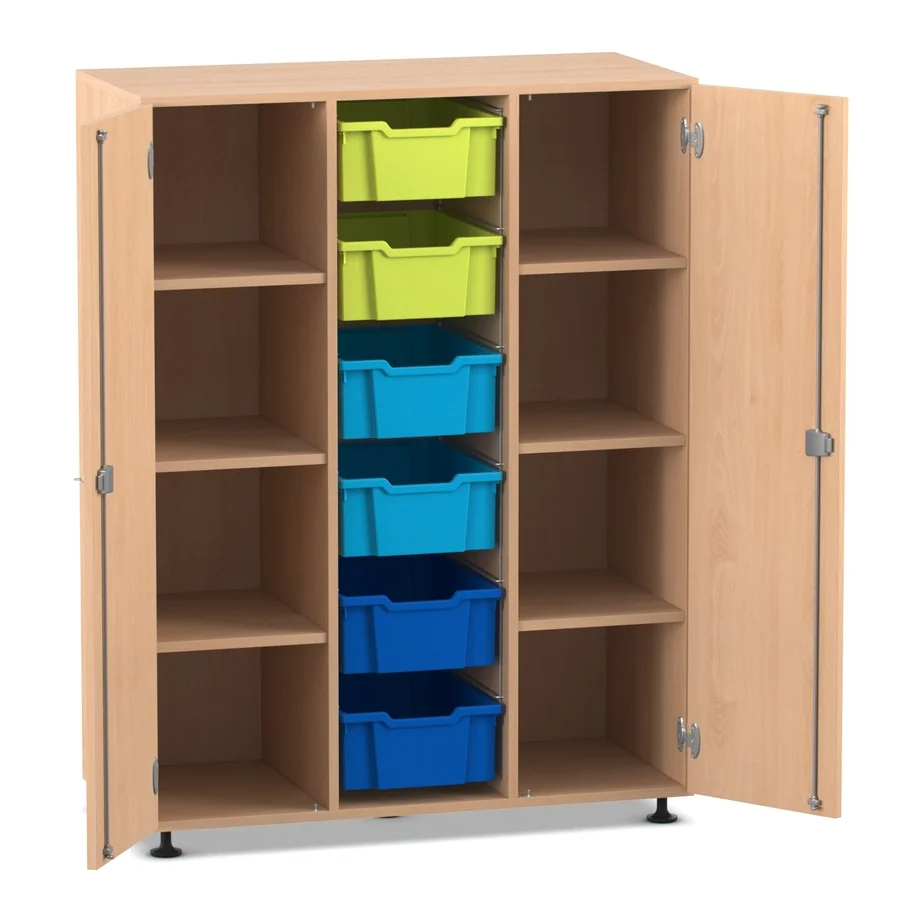 Mittelhoher Schrank, 143,9 x 108,5 x 50 cm, mit 6 Boxen und 6 Böden günstig online kaufen bei BACKWINKEL