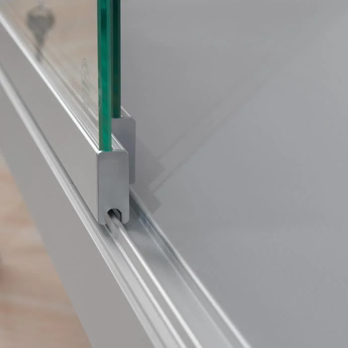 glas, glasvitrine, rahmen, schienen, inie