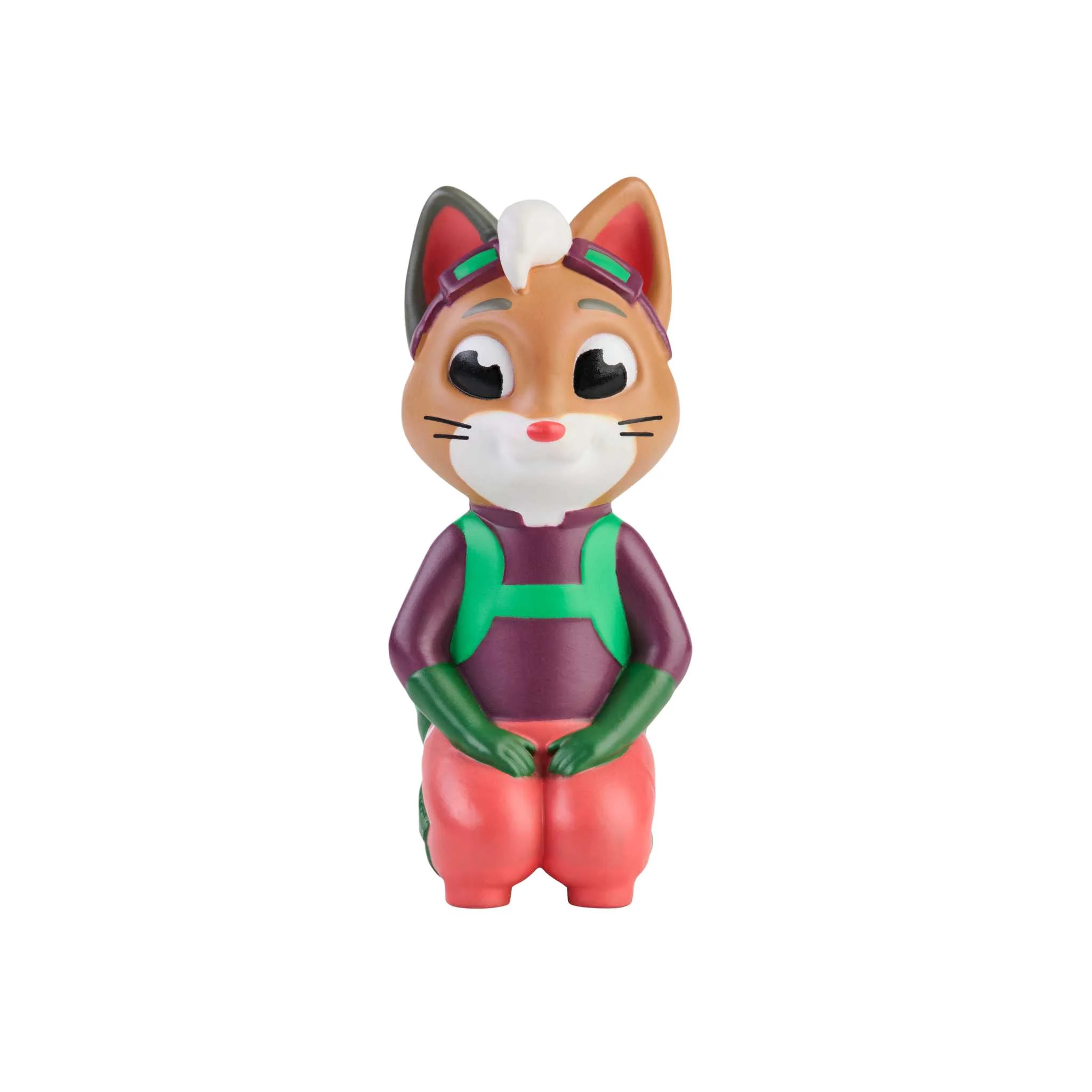 Katze, Figur, Gartenfigur, Gartenwinter, Kleidung grün