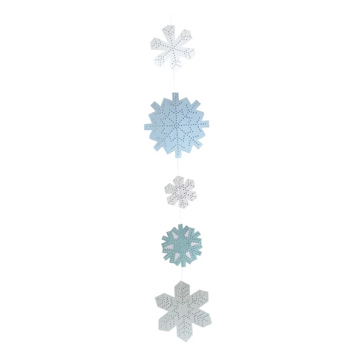 Schneeflocke, Girlande, Aufhänger, Papierdekor, Winterdeko