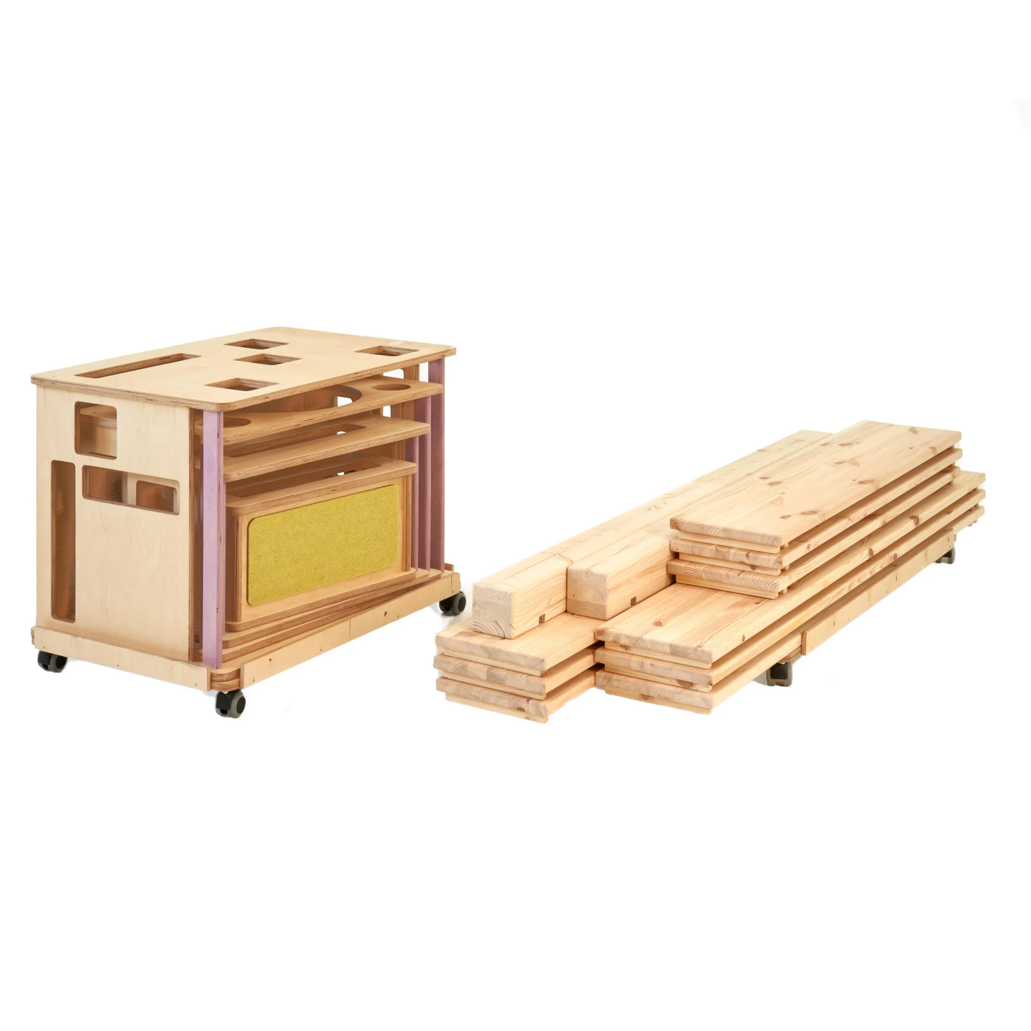 Holzwerkbank, Kita-Lernmöbel, Werkbank-Werkzeugtisch, Holzbausatz, Holzplatten