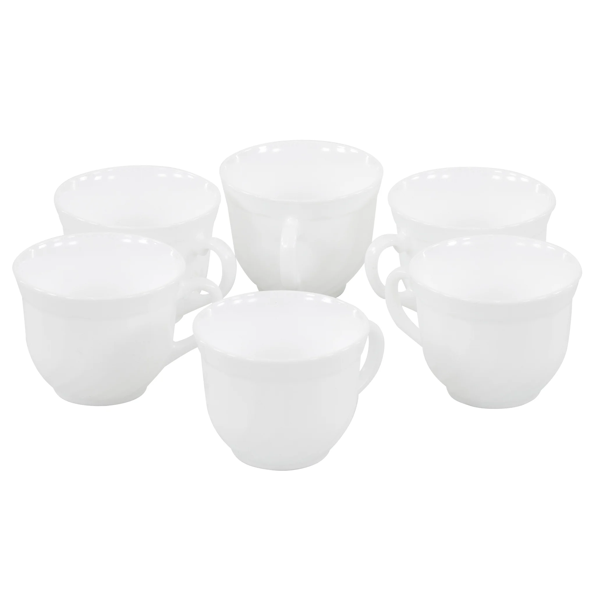 Tassen, Kaffeetassen, Porzellan, Weiß, 6er-Set