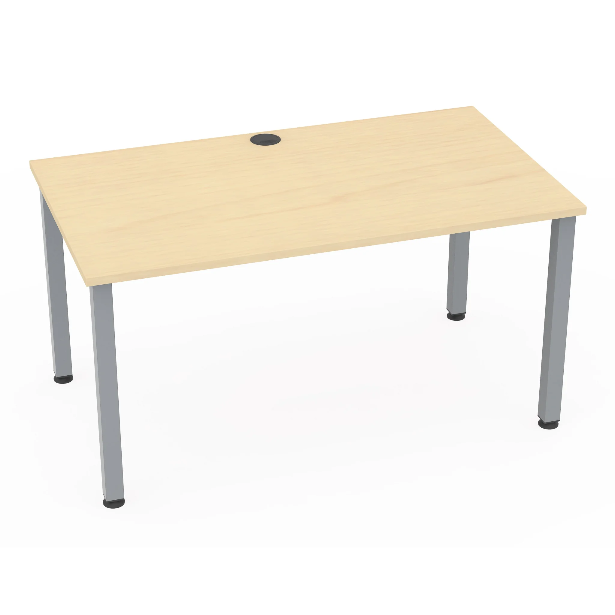 Schreibtisch, Tisch, Holzoberfläche, Metallbeine, Kabeldurchlass