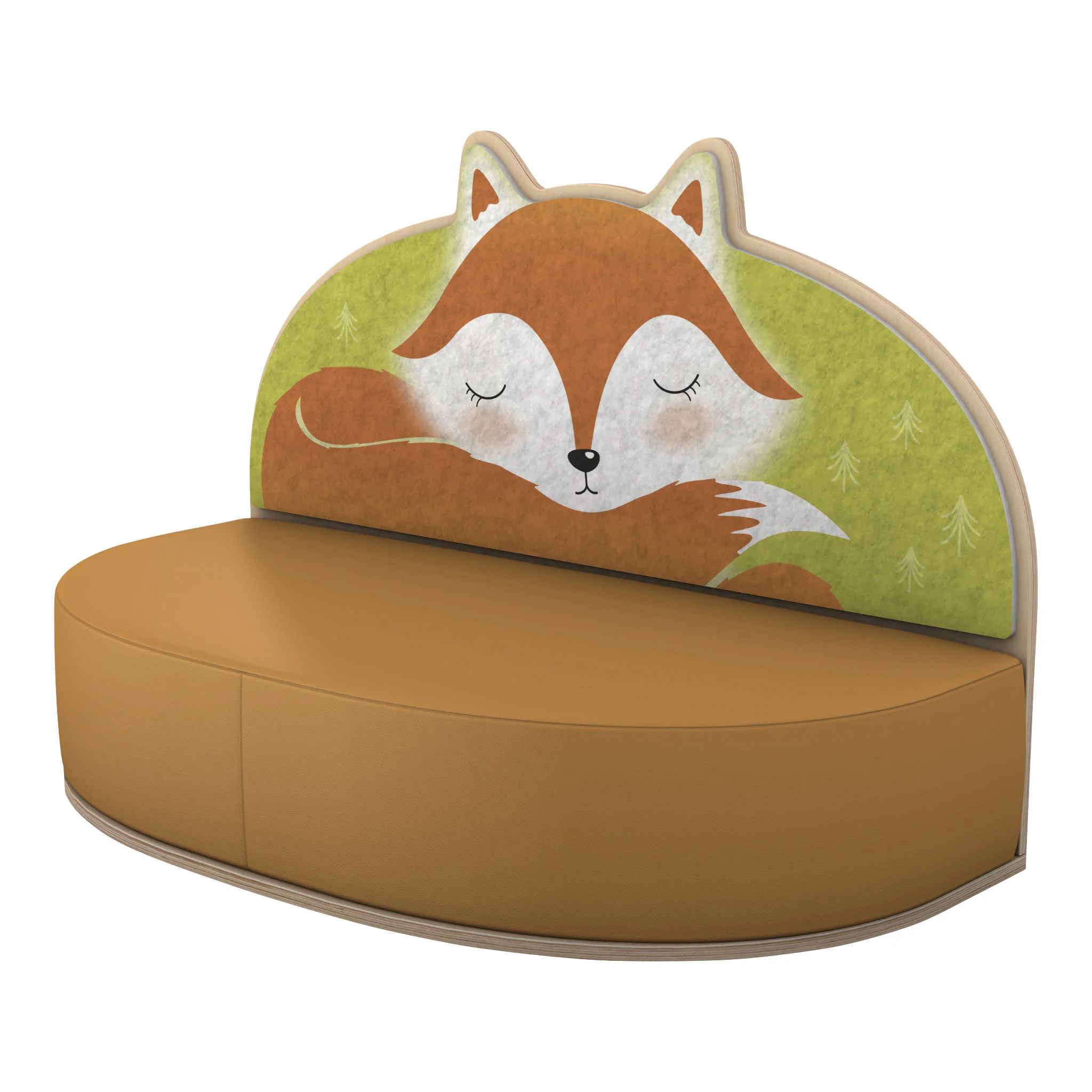 Kinderbank, Sofa, Tiermotiv, Fuchs, Holzrahmen