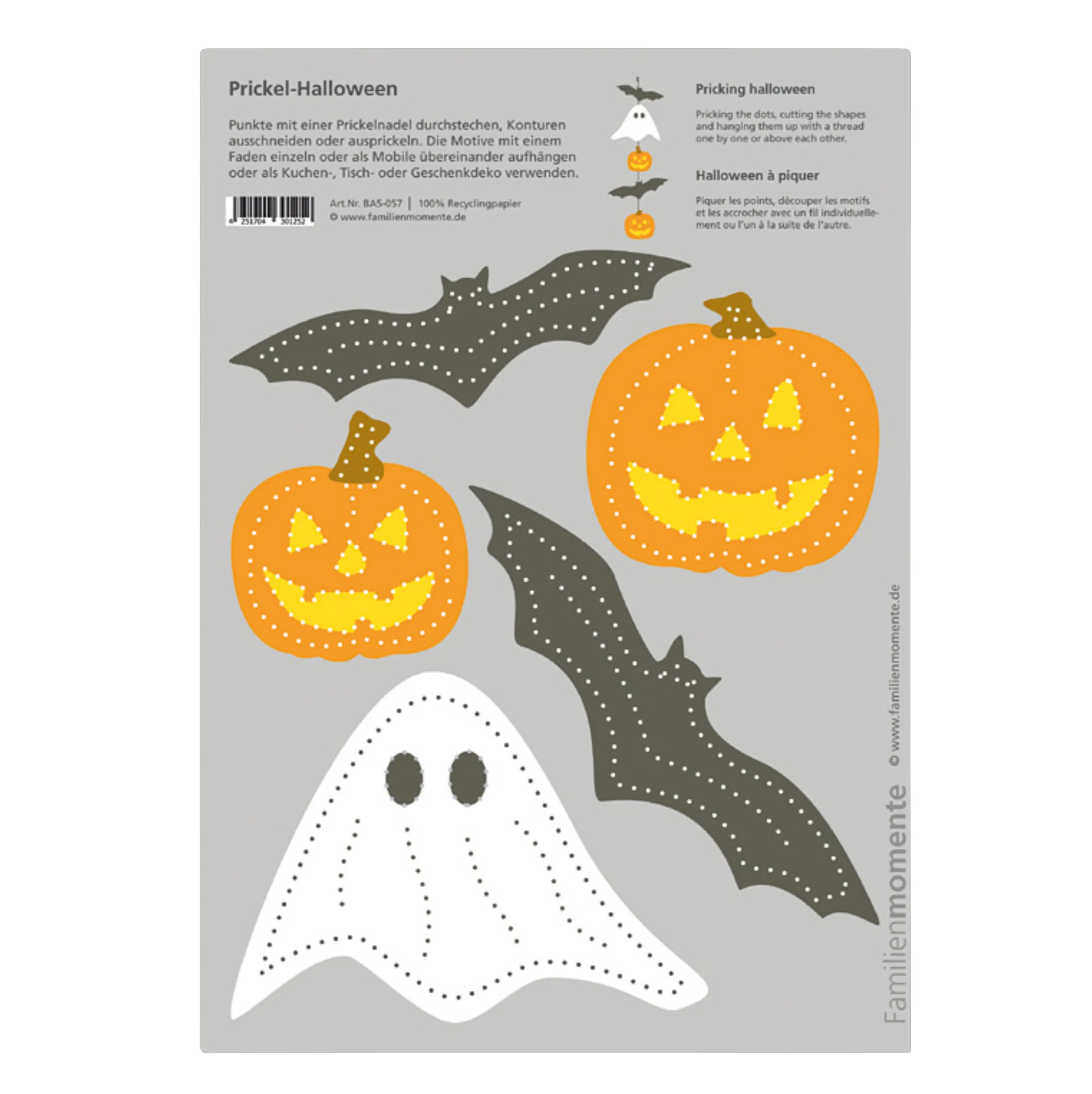 Prickel-Vorlagen Halloween-Mobile