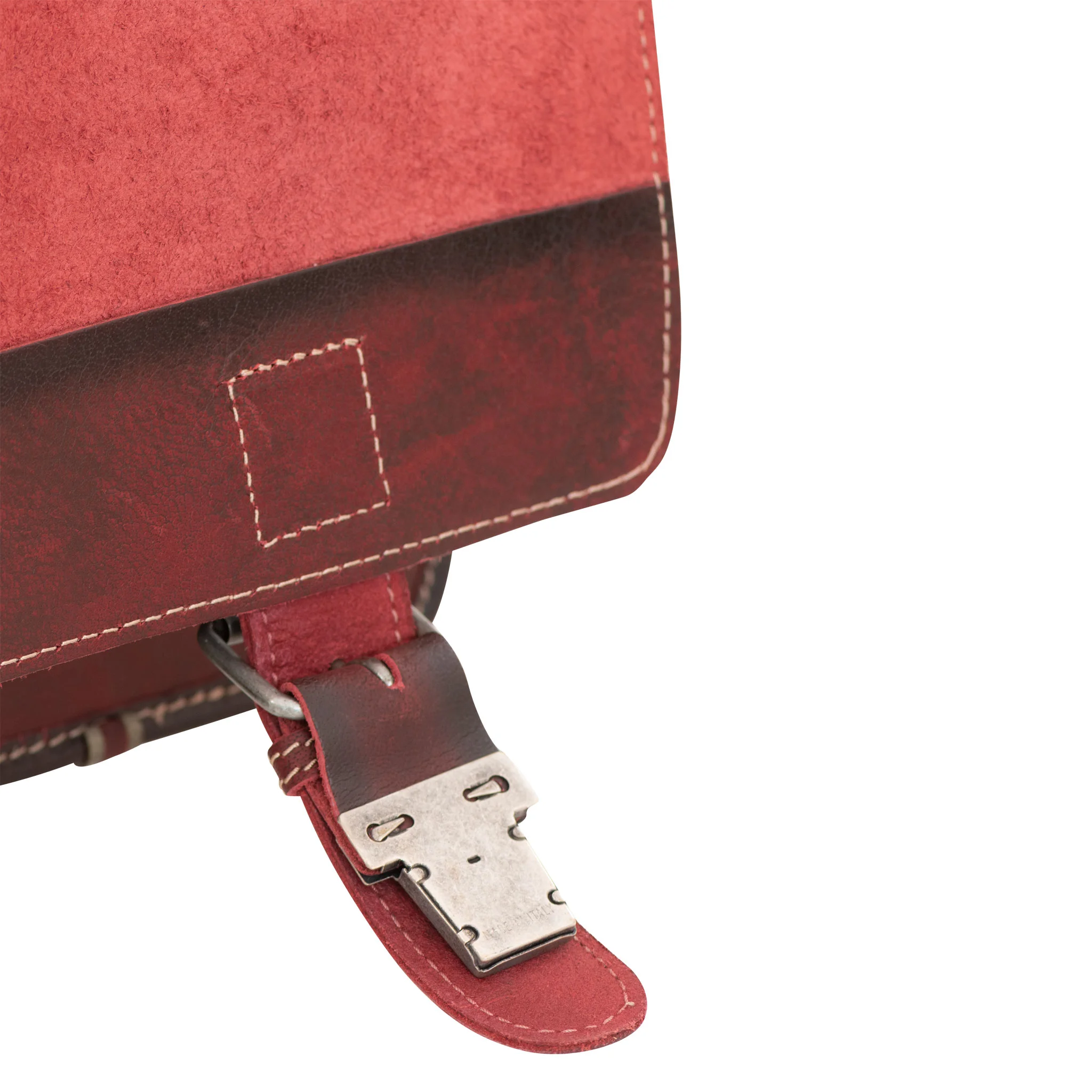 leder, rote tasche, schulterriemen, magnetischer verschluss, detailnaht