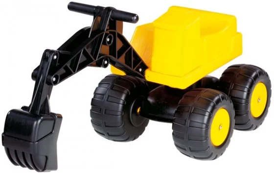 Spielzeugbagger, Kleinstbagger, Geländewagen, Schaufel, Gelb