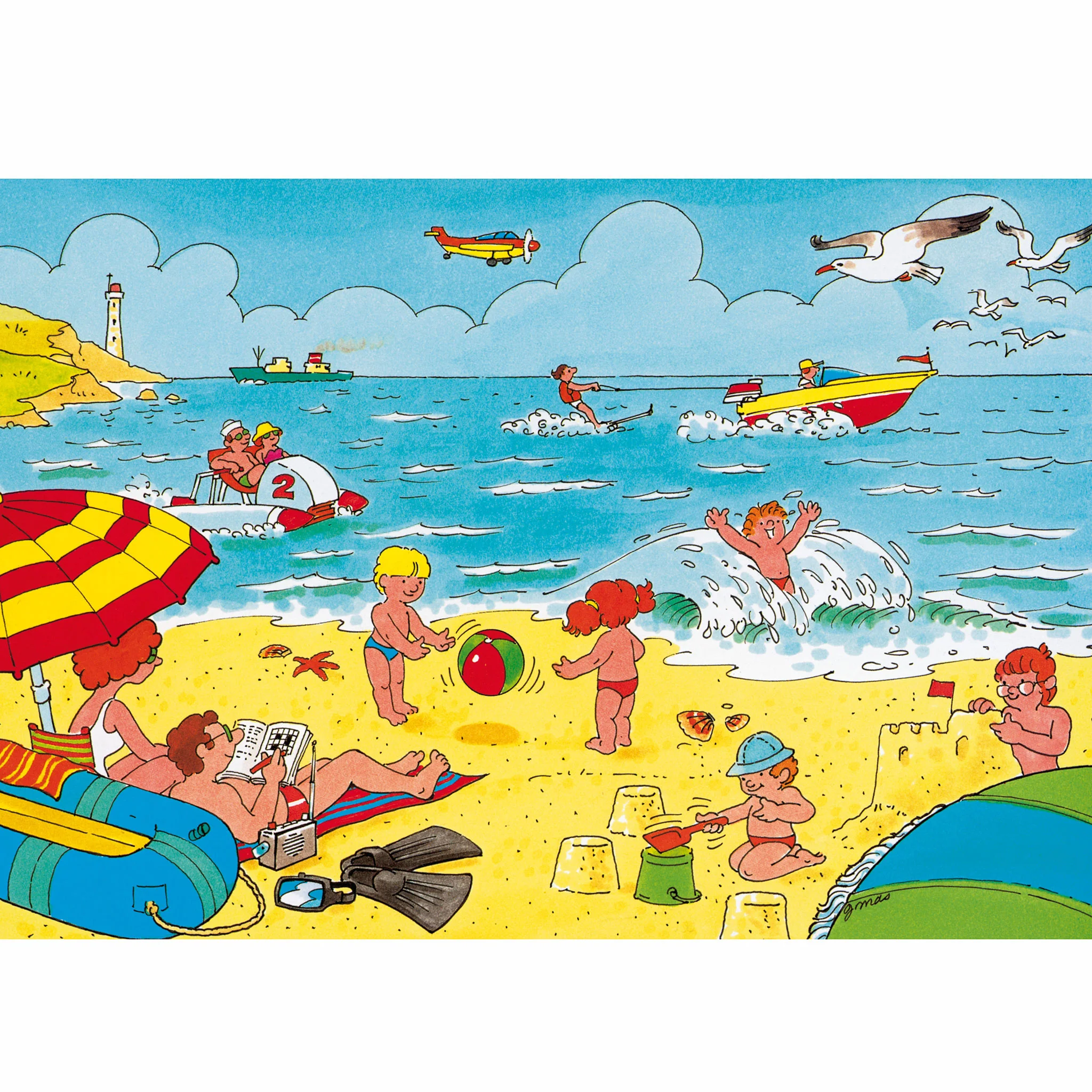 strandkorb, strand, kinder, sandkasten, sonnenbad