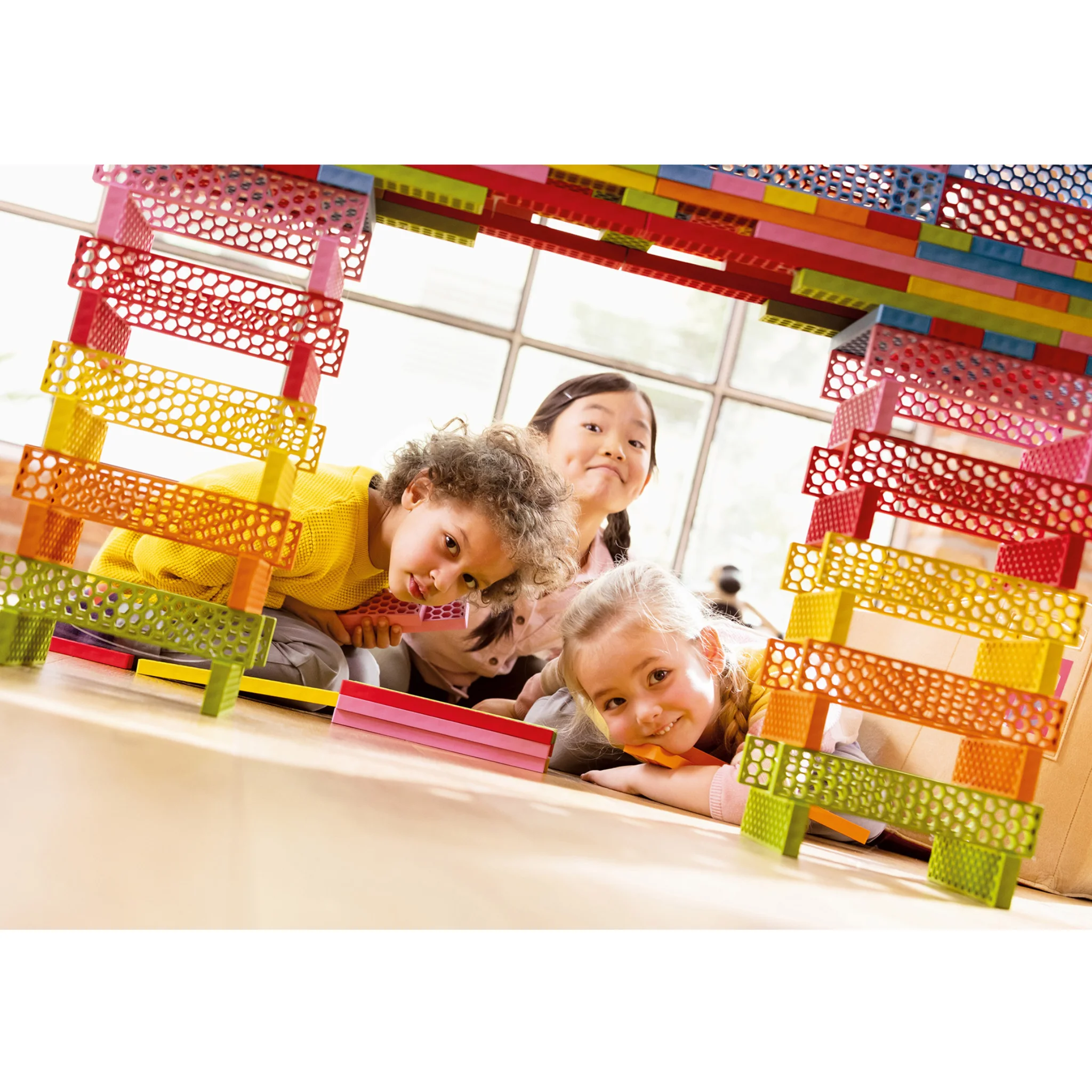 Spielset, Bausteine, bunte Blöcke, Kinder, Konstruktion