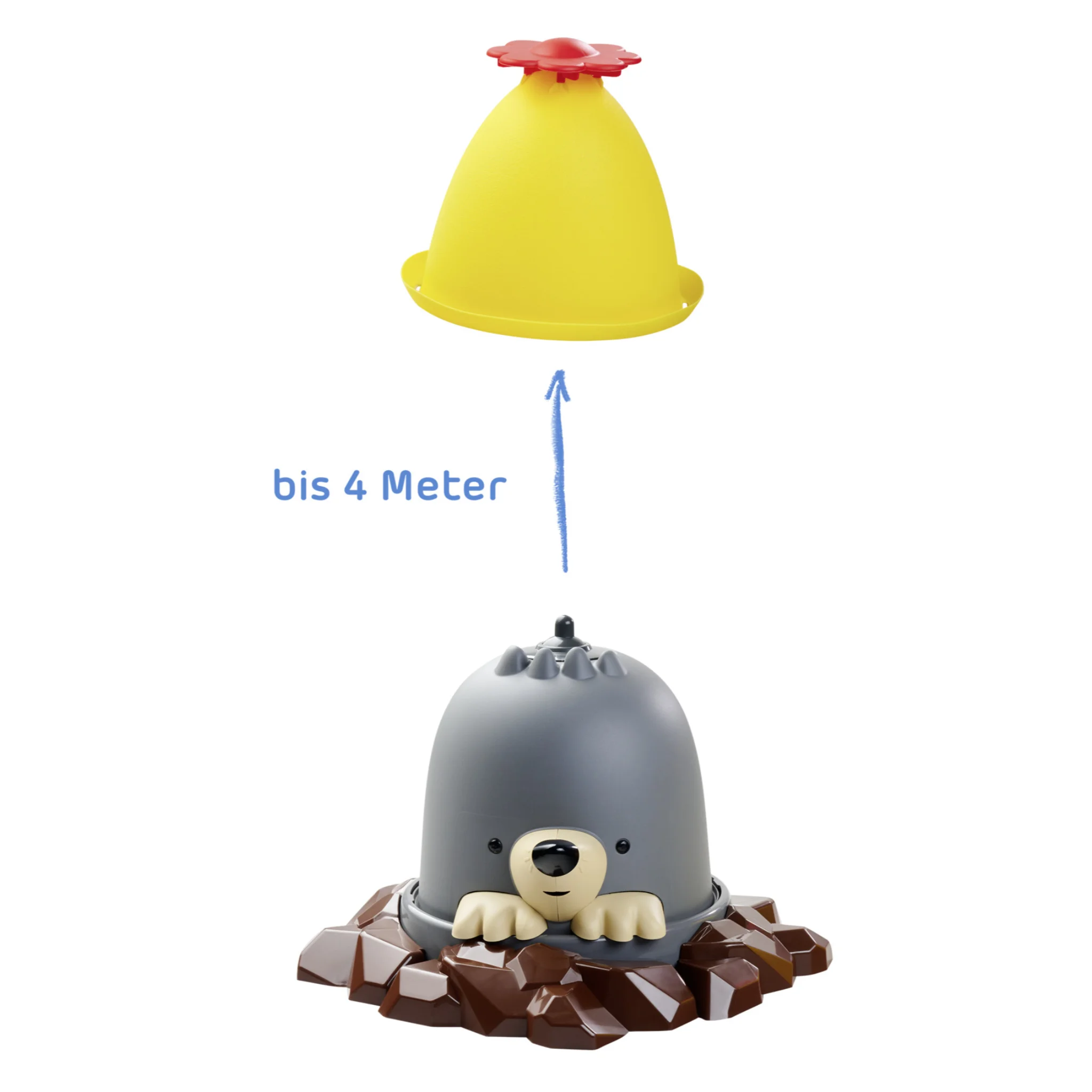 toy, playset, gelb, grauer seehund, felsbasis