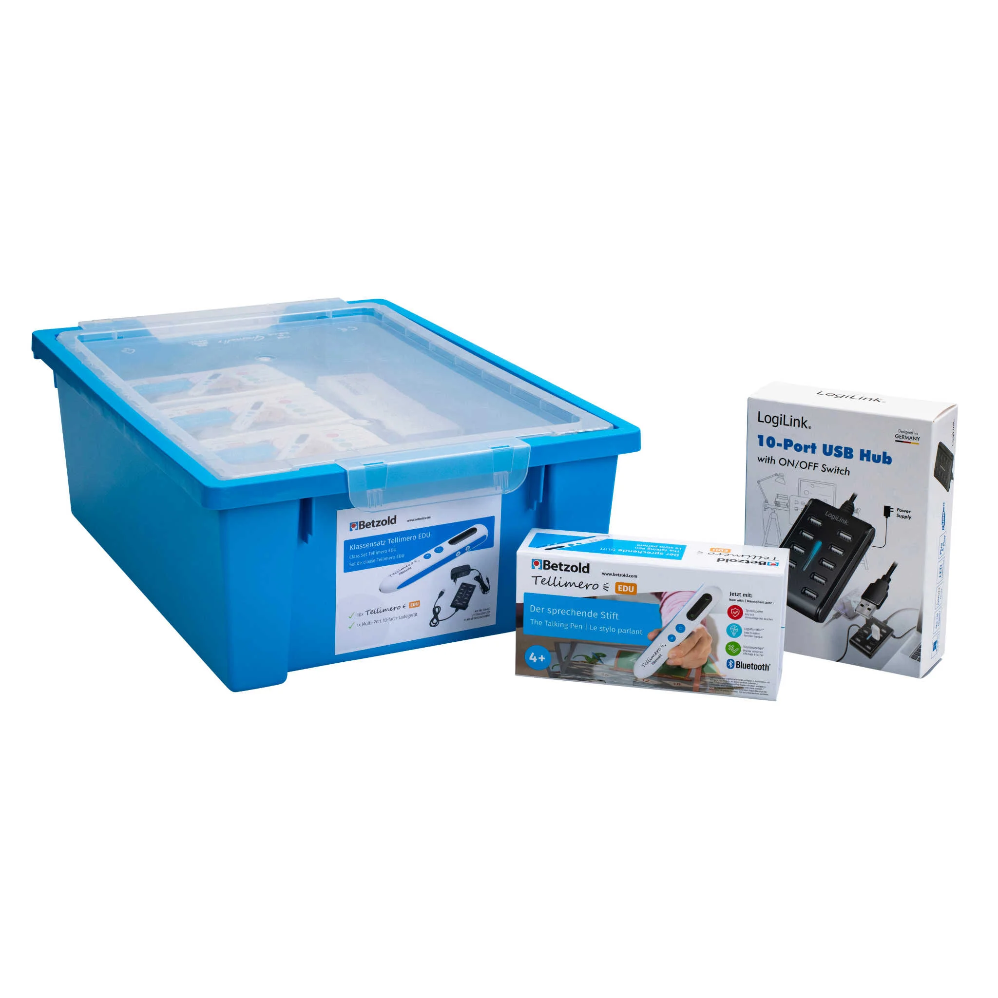 Schule Box, Kofferbox, USB Hub, USB-Bluetooth, Edu Zubehör