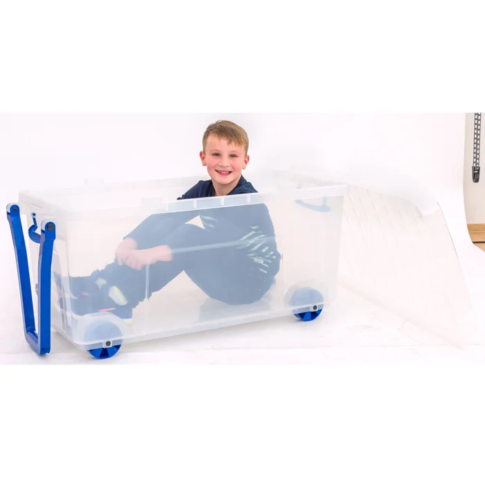 Kinder, Aufbewahrungskiste, Transparente Box, Rollkiste, Koffer