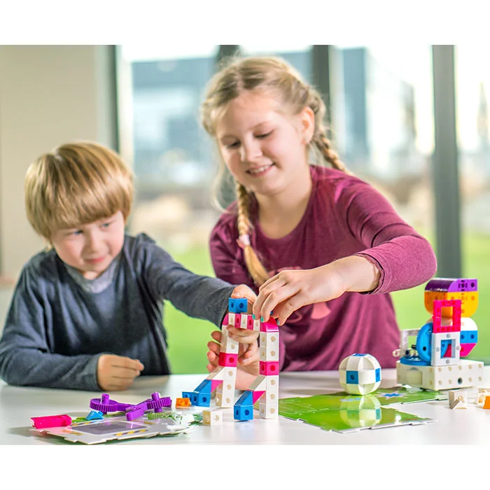 Konstruktionsspielzeug, Bausteine, Kinder, Bunte Würfel, Spielset