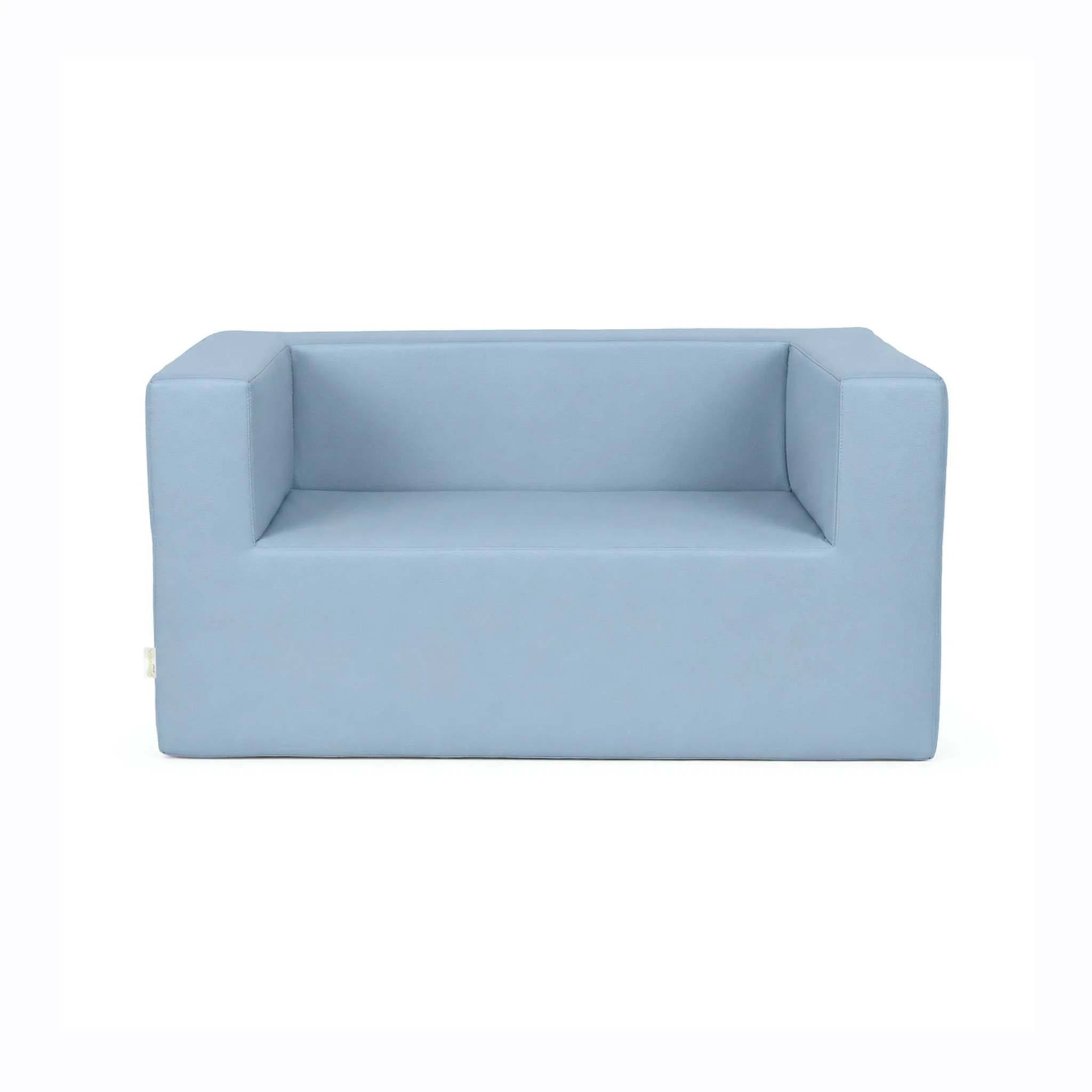 2-Sitzer-Sofa mit Kunstlederbezug, Kunstleder Eisblau KF01