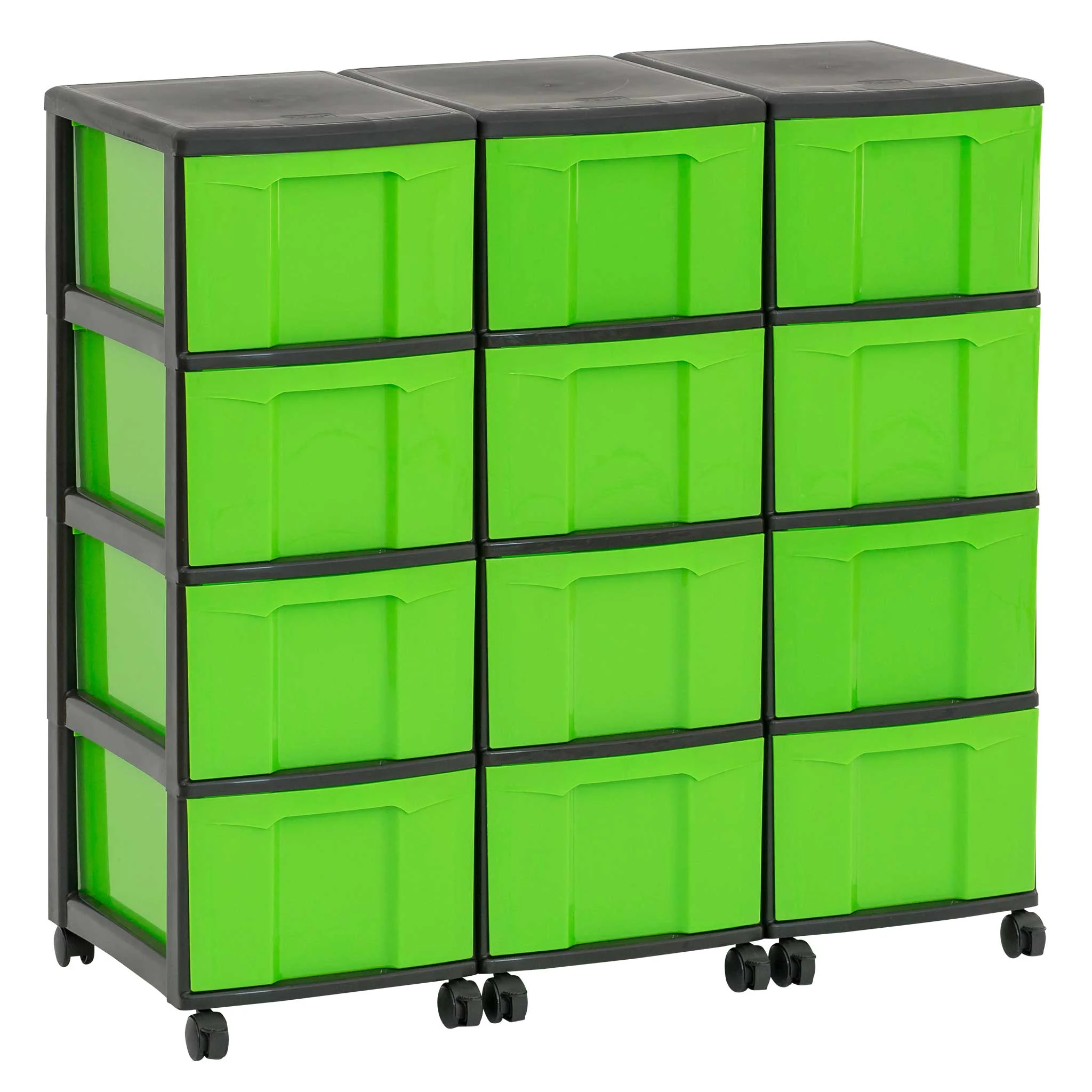 Stapelboxen, Aufbewahrung, Kunststoffbehälter, Schubladenbox, Rollwagen