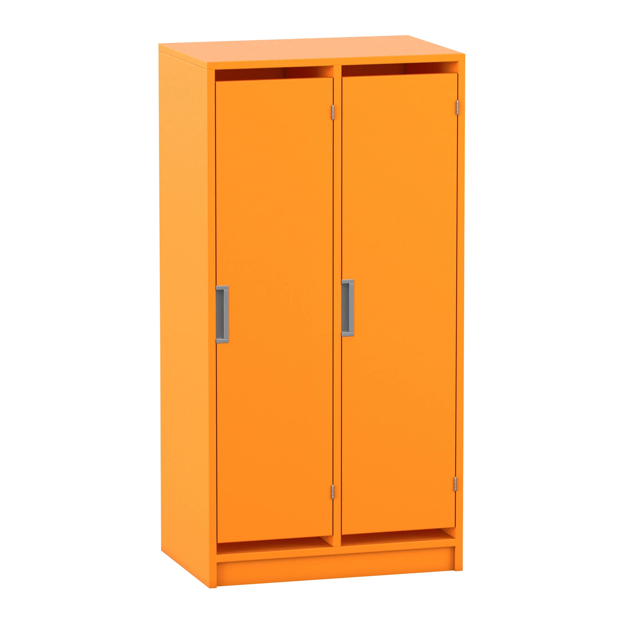 Schrank, Aufbewahrung, Metall, Orange, Doppel-Schrank