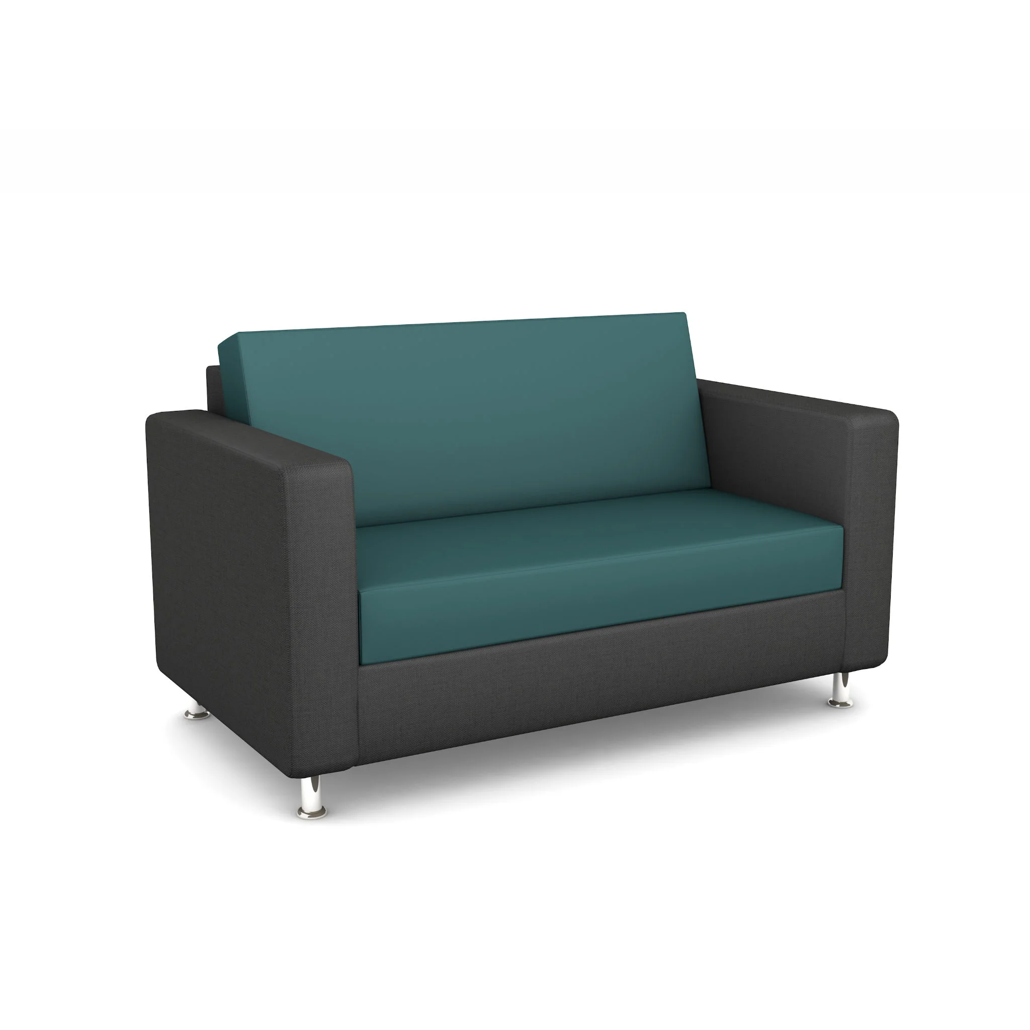 Sofa, Zweisitzer, Teal, Grau, Sofakissen