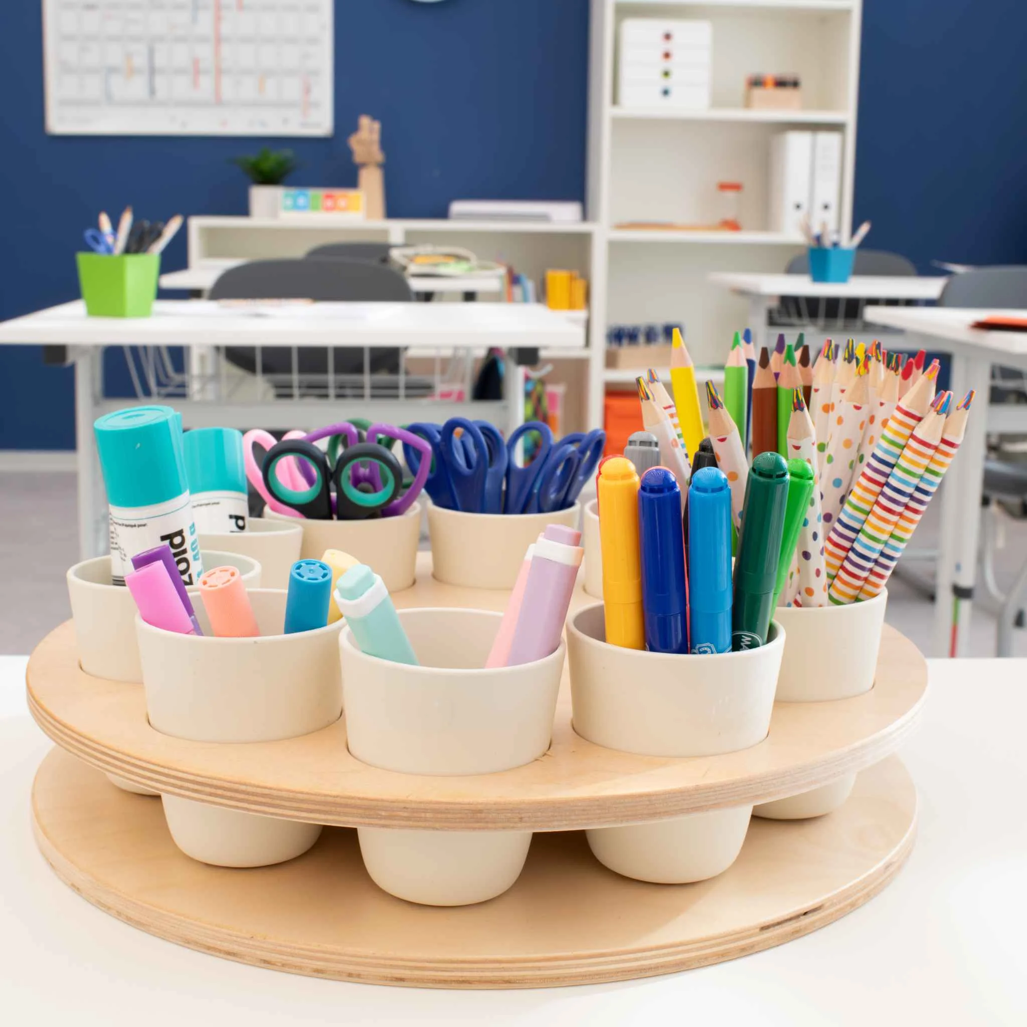 Schreibtisch-Organizer, Buntes Schreibwaren-Set, Kreide/Stiftbehälter, Pencil Cups, Radiale Stifthalter
